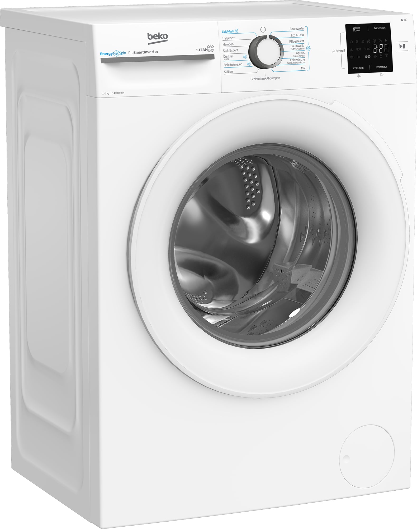Beko b300 BM3WFU3741W wasmachine Voorbelading 7 kg 1400 RPM Wit DHZ3568 - Afbeelding 3