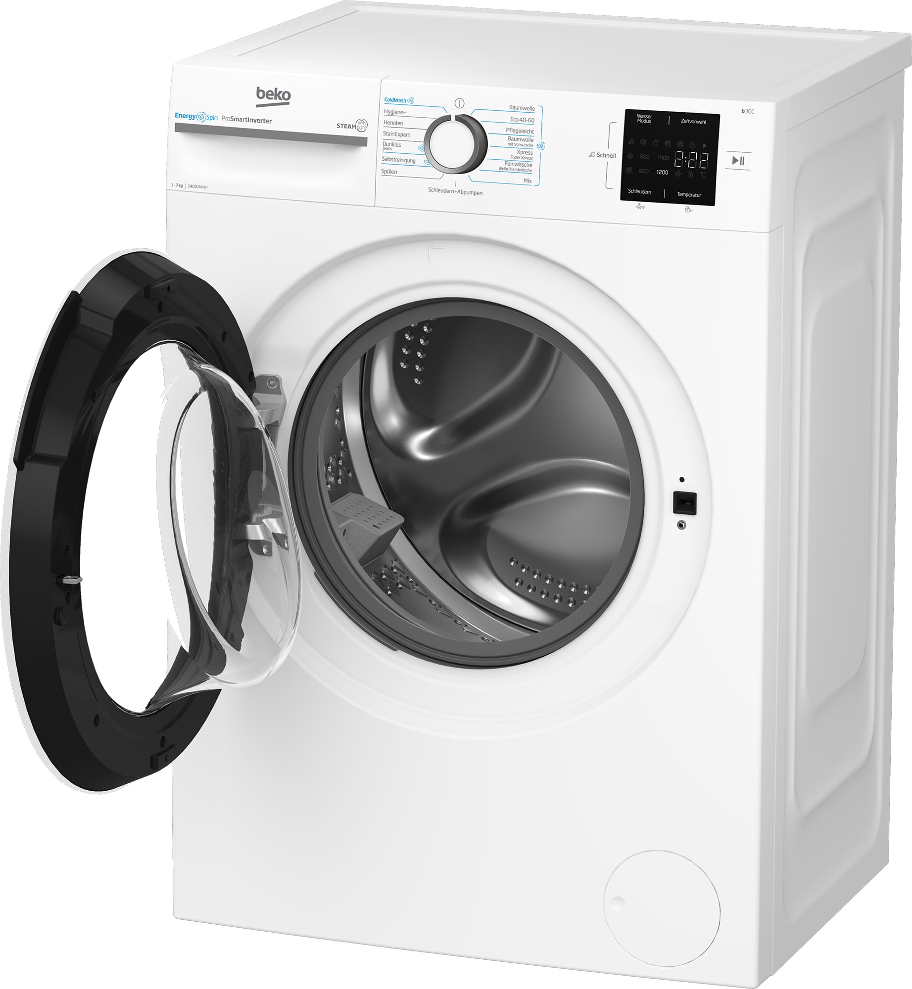 Beko b300 BM3WFU3741W wasmachine Voorbelading 7 kg 1400 RPM Wit DHZ3568 - Afbeelding 9