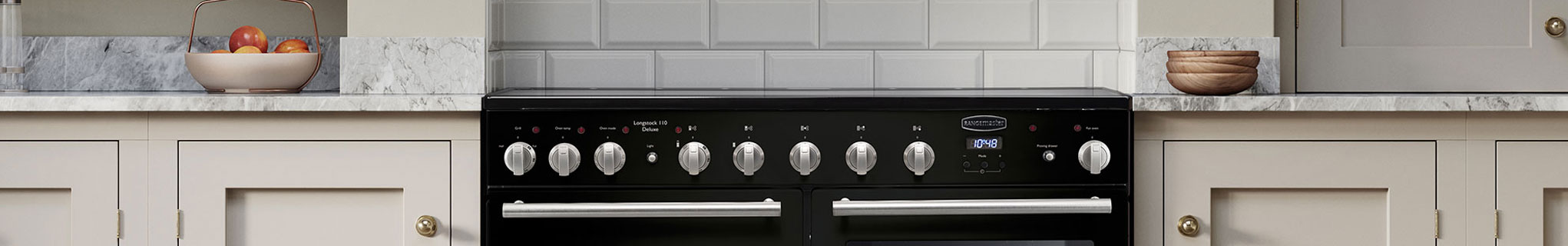 RANGEMASTER Longstock Deluxe 110 Indcutie Fornuis - ZWART- EWO3642 - Afbeelding 3