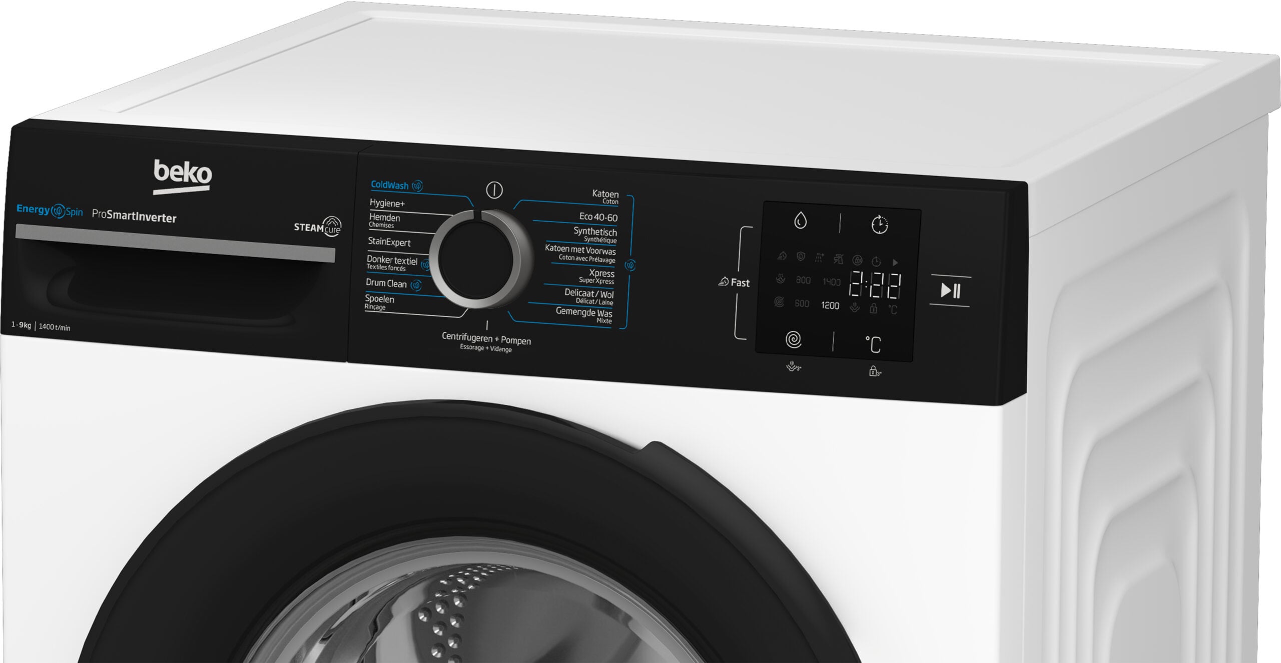 Beko b300 BM3WFT3941B wasmachine Voorbelading 9 kg 1351 RPM Wit DHZBEKO194 - Afbeelding 8