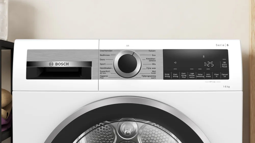 Bosch Serie 6 WQG233DLNL wasdroger Vrijstaand Voorbelading 8 kg Wit - Afbeelding 4