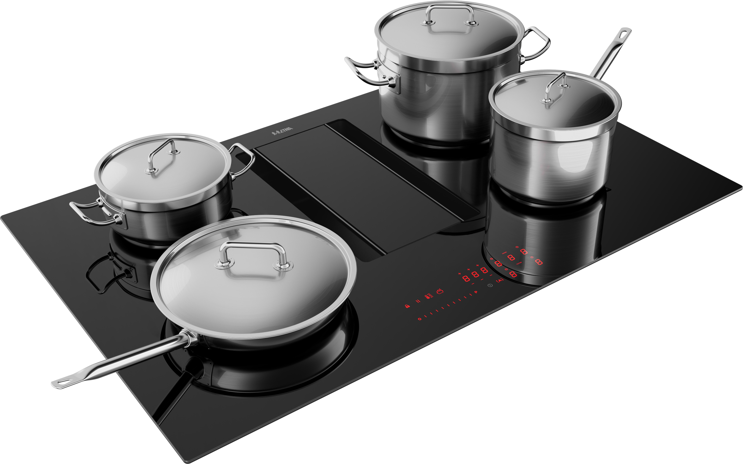 ETNA AKI380ZT kookplaat Zwart Ingebouwd 80 cm Inductiekookplaat zones 4 zone(s) Inbouw afzuigkap - Afbeelding 5