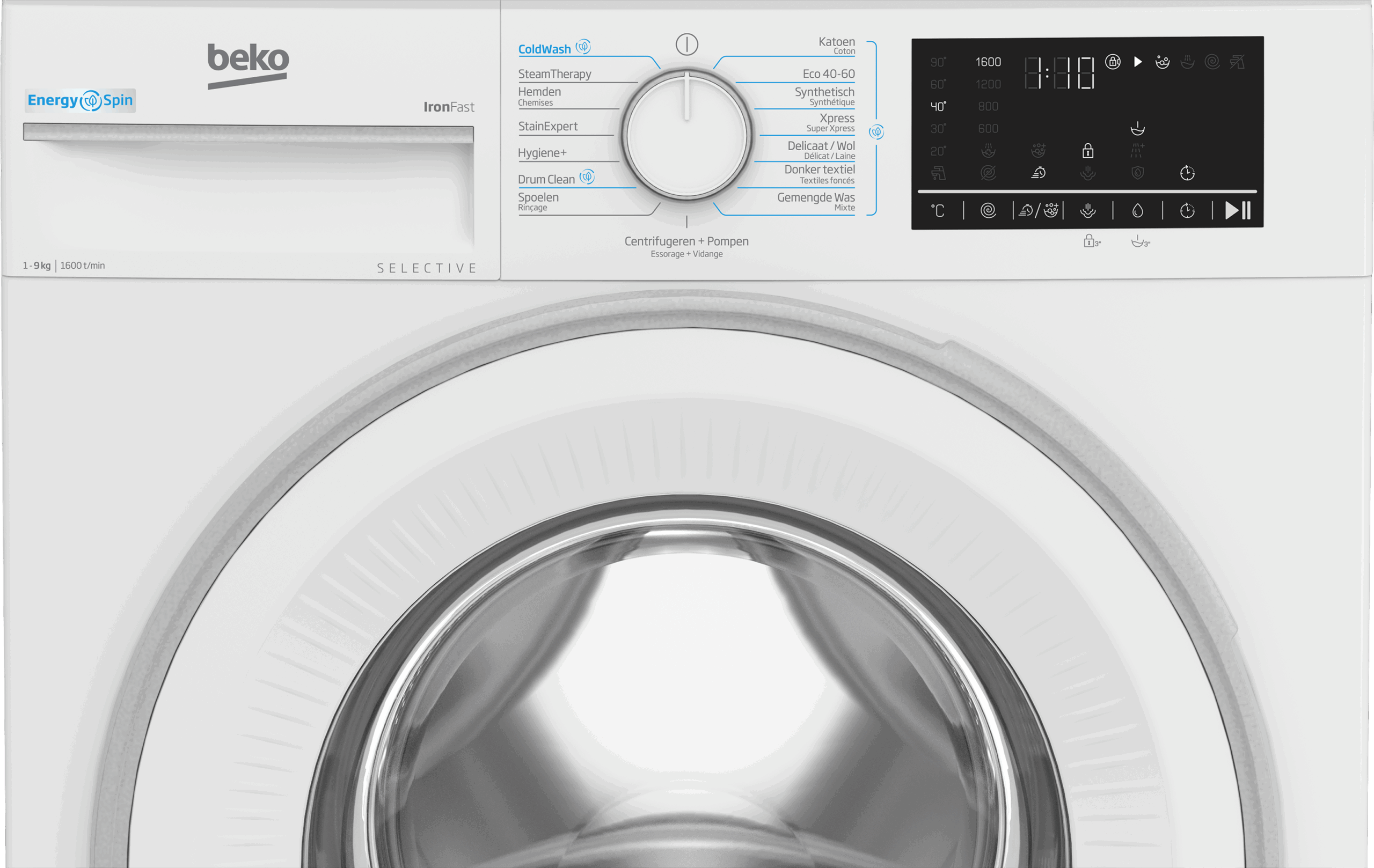 Beko B3WM49610W2 9KG wasmachine DHZ3516 - Afbeelding 2
