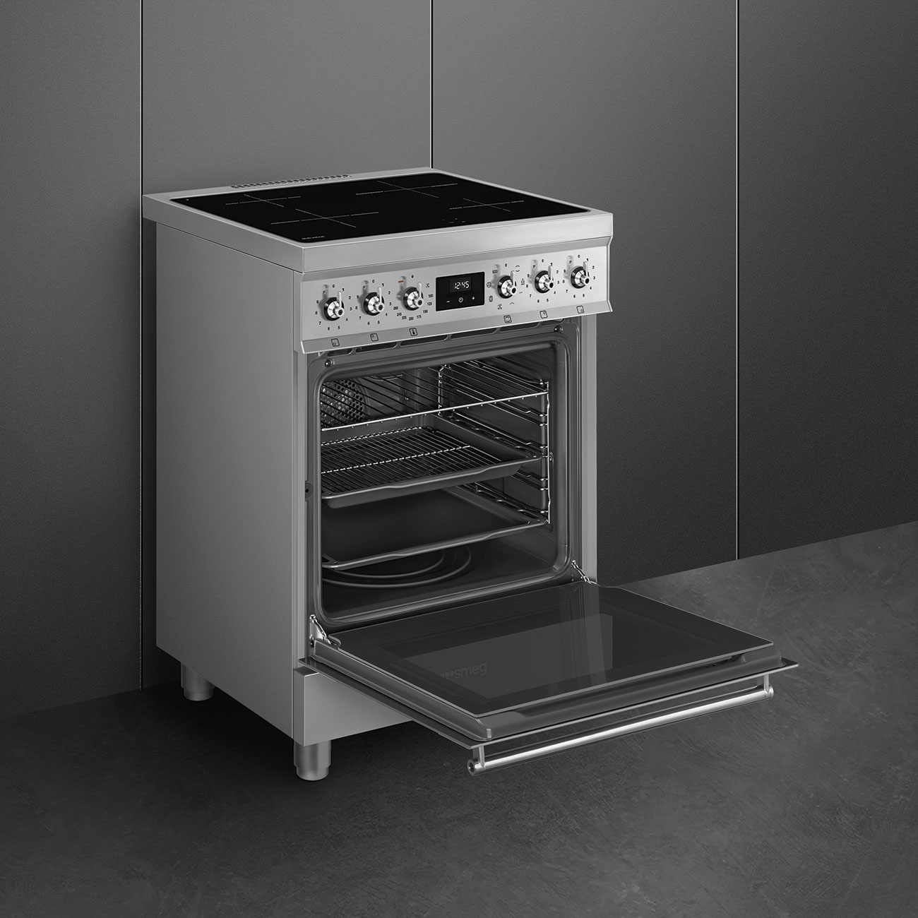 Smeg Symphony C6IMXM2 fornuis Vrijstaand fornuis Electrisch Inductiekookplaat zones Roestvrijstaal - Afbeelding 6