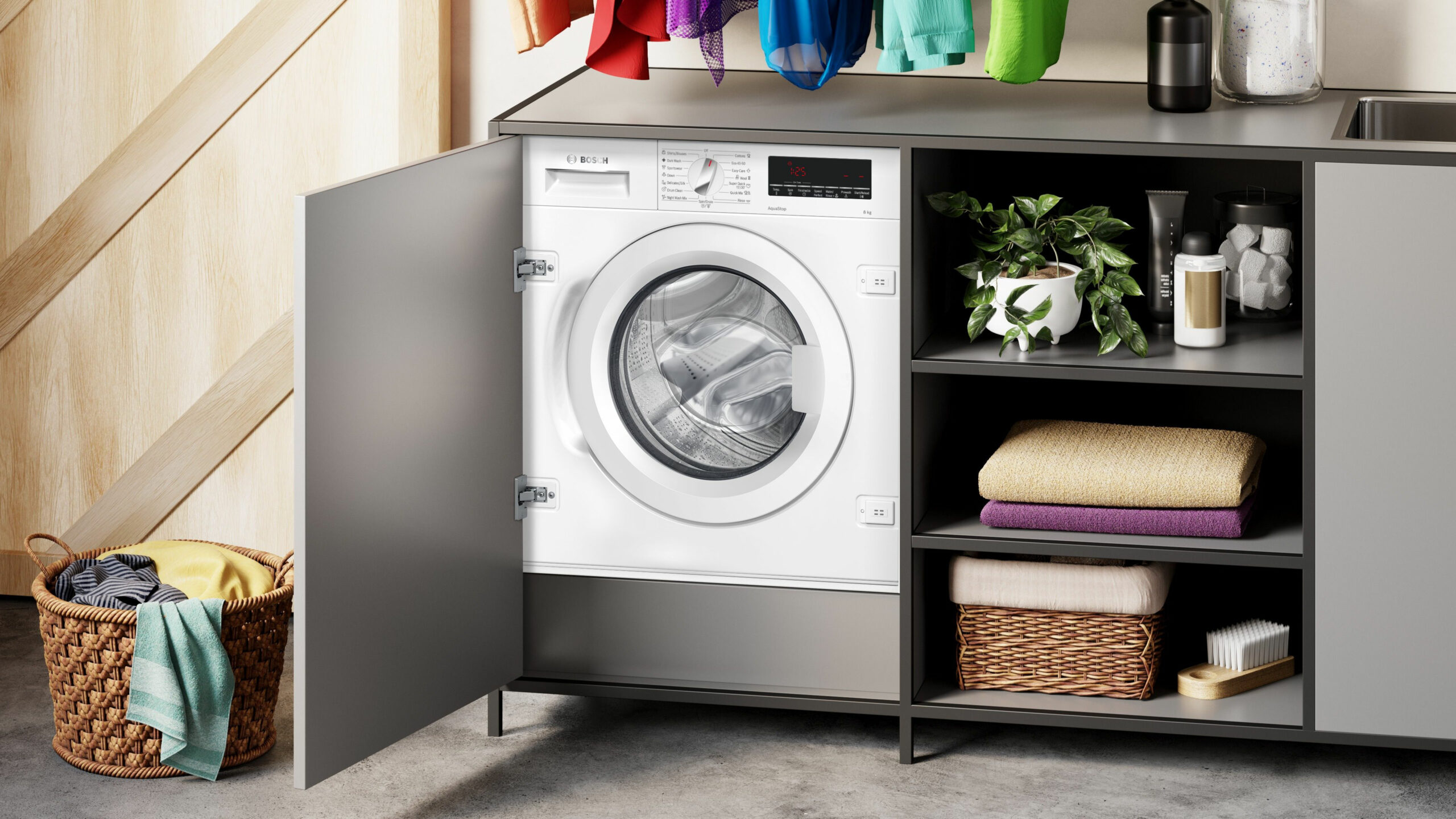 Bosch Serie 8 , Inbouw Wasmachine, voorlader, 8 kg, 1400 rpm, WIW28542EU - Afbeelding 7