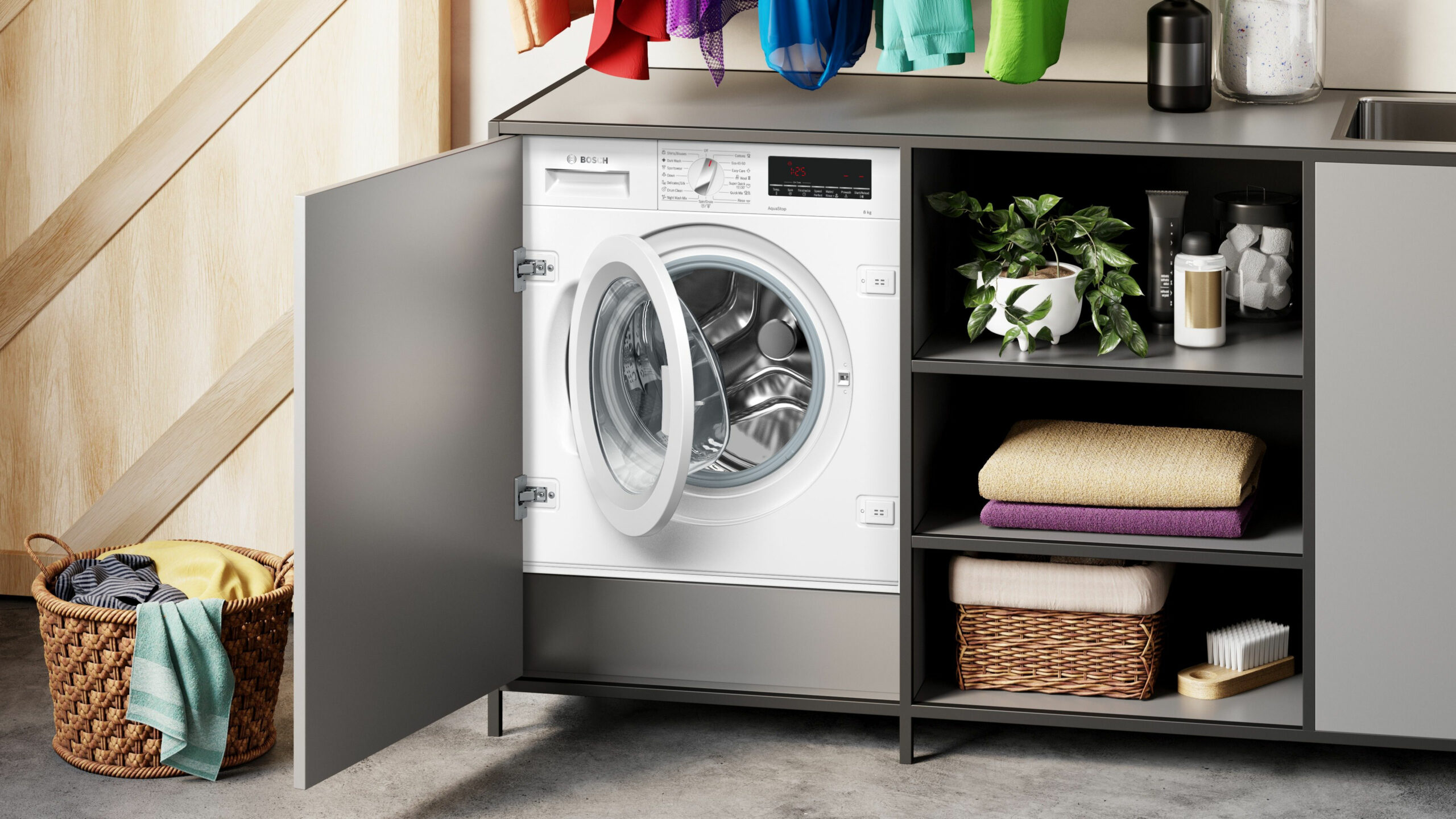 Bosch Serie 8 , Inbouw Wasmachine, voorlader, 8 kg, 1400 rpm, WIW28542EU - Afbeelding 6