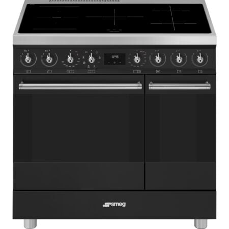 Smeg Symphony C92IMMB2 fornuis Vrijstaand fornuis Electrisch Inductiekookplaat zones Zwart