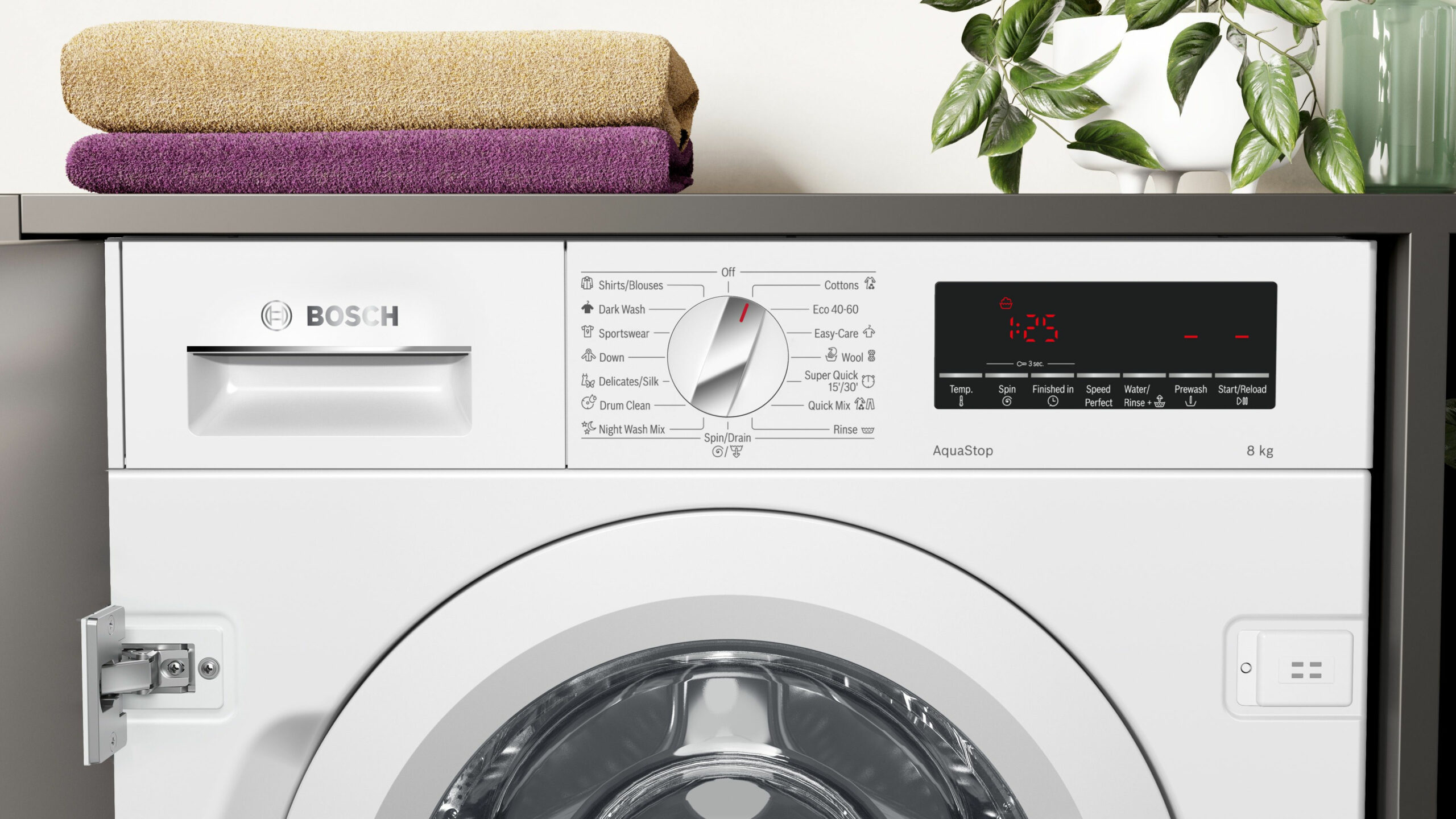 Bosch Serie 8 , Inbouw Wasmachine, voorlader, 8 kg, 1400 rpm, WIW28542EU - Afbeelding 8
