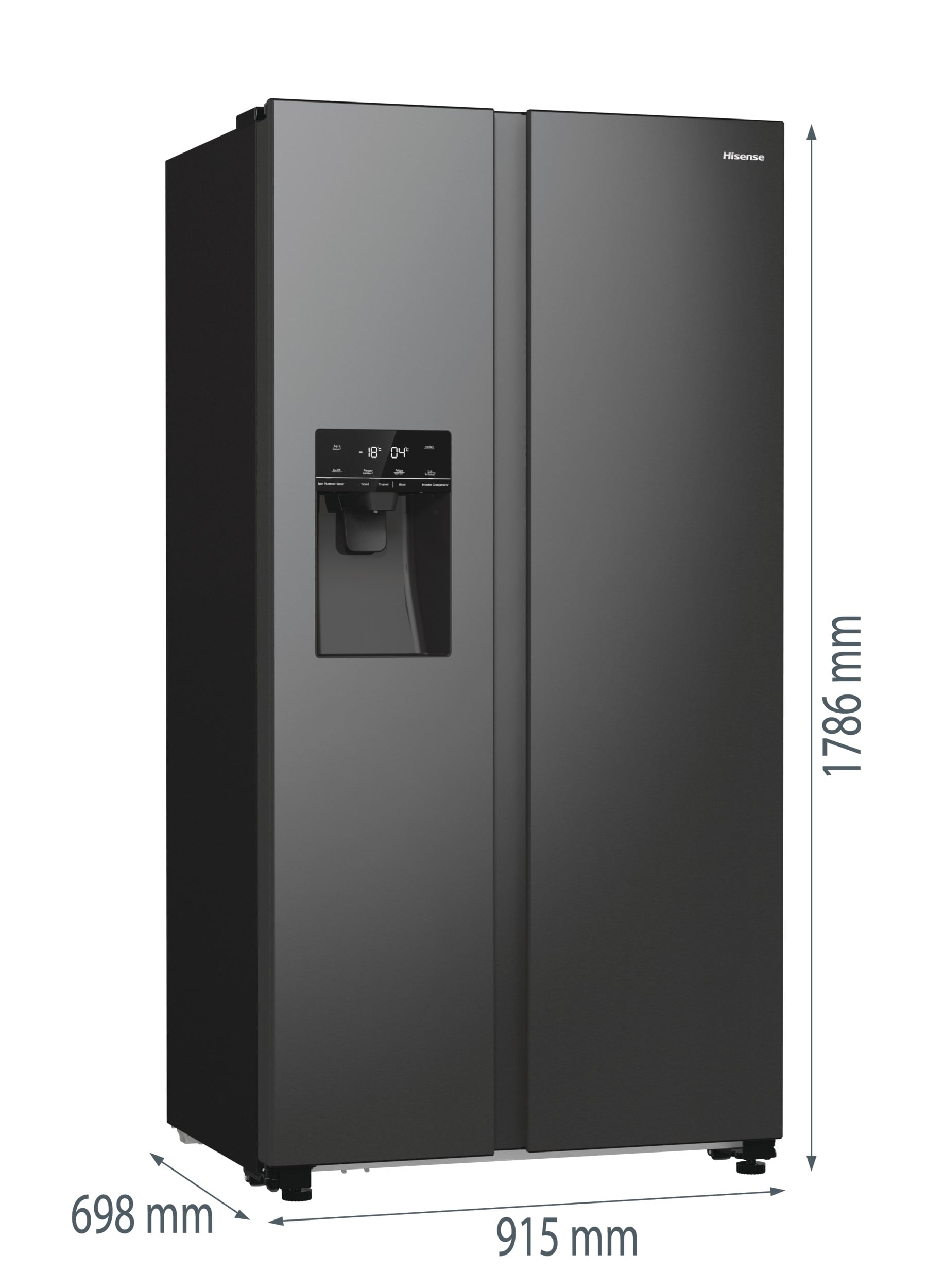 Hisense RS5P535NTFDUK amerikaanse koelkast Vrijstaand 566 l Zwart EWO4492 - Afbeelding 11