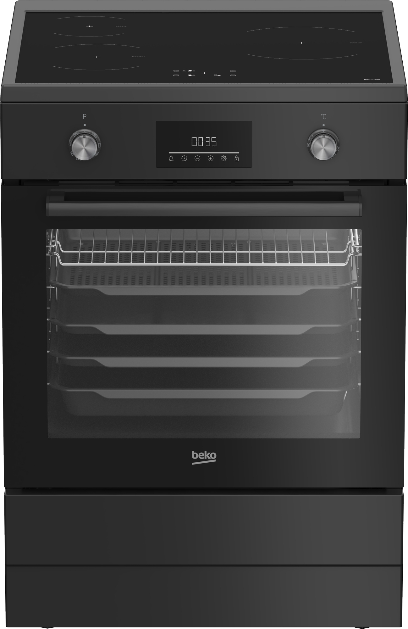 Beko FBMA6930GA Vrijstaand fornuis Electrisch Inductiekookplaat zones Zwart - Afbeelding 9