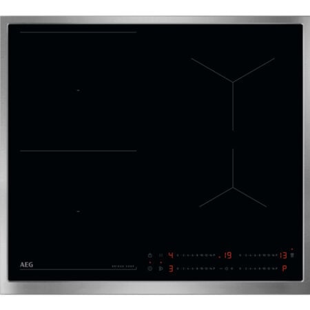 AEG TO64IB0FXB Zwart, Roestvrijstaal Ingebouwd 60 cm Inductiekookplaat zones 4 zone(s) DHZ3949