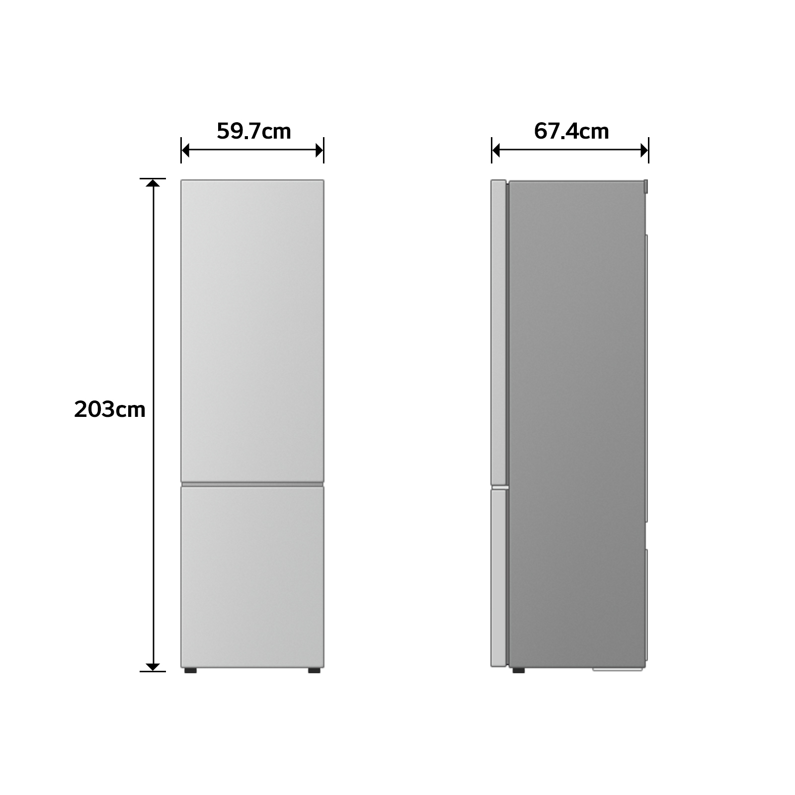 LG GBBS322CPY Vrijstaand 375 l Zilver - Afbeelding 4