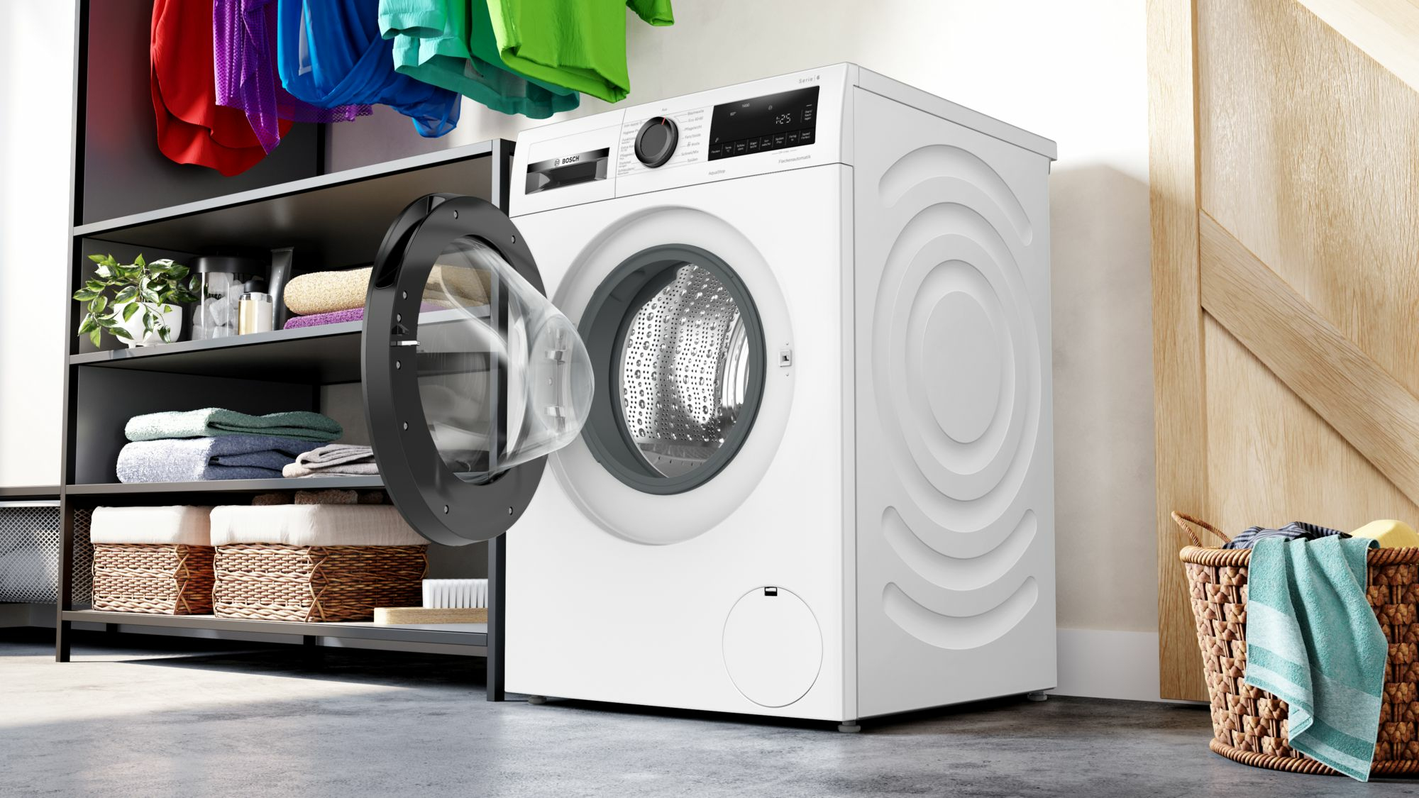 Bosch Serie 6 WGG244ZECO wasmachine Voorlader 9 kg 1351 RPM Wit - EWO4747 - Afbeelding 4