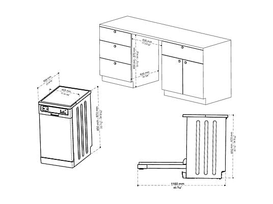 OK. ODW 4541 D FS W Vaatwasser DHZ4448 - Afbeelding 7