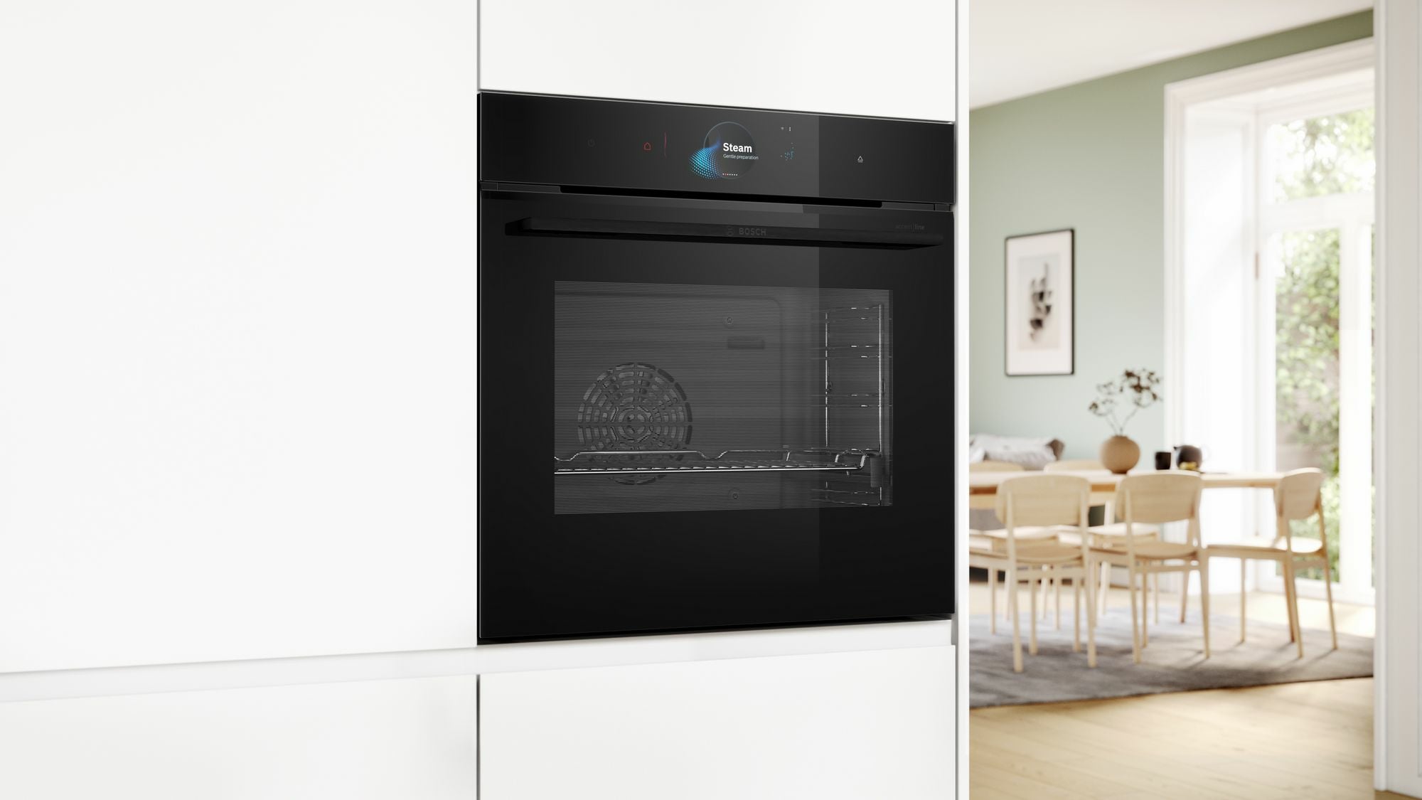 Bosch Serie 8 HSG958DB1 stoomoven Groot Zwart Touch SHOWMODEL EWO09SR - Afbeelding 7