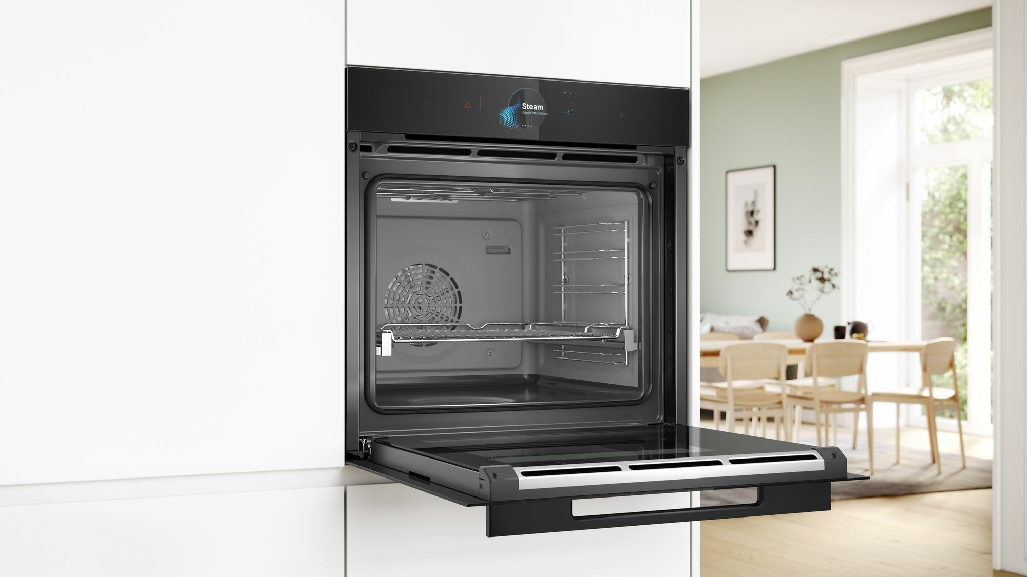 Bosch Serie 8 HSG958DB1 stoomoven Groot Zwart Touch SHOWMODEL EWO09SR - Afbeelding 5