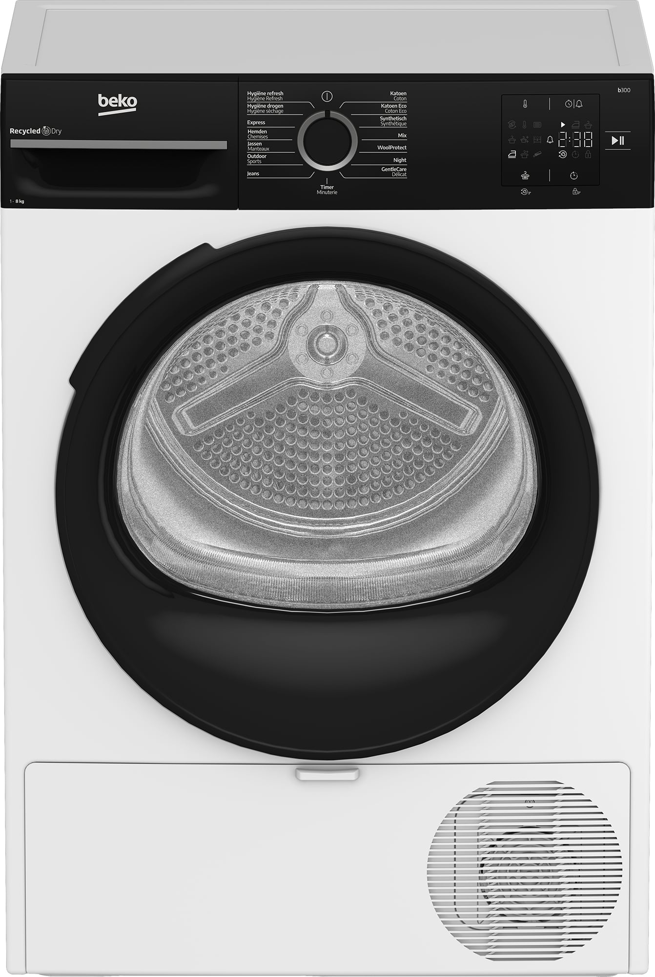 Beko BM3T3824B wasdroger Vrijstaand Voorlader 8 kg Wit DHZBEKO181
