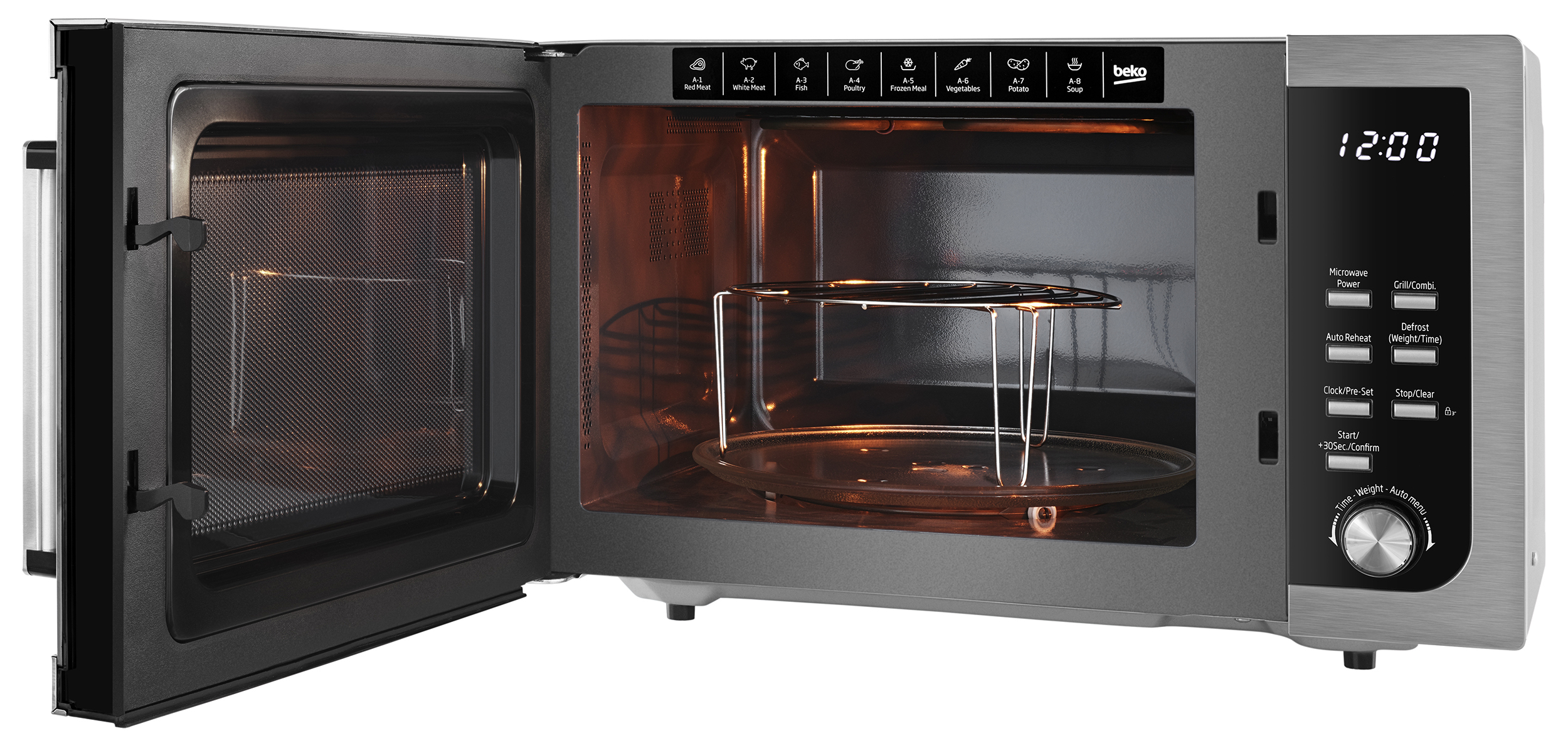 Beko MGF23210X Roestvrijstaal Grill-magnetron Aanrecht 23 l 800 W EWO4401 - Afbeelding 5