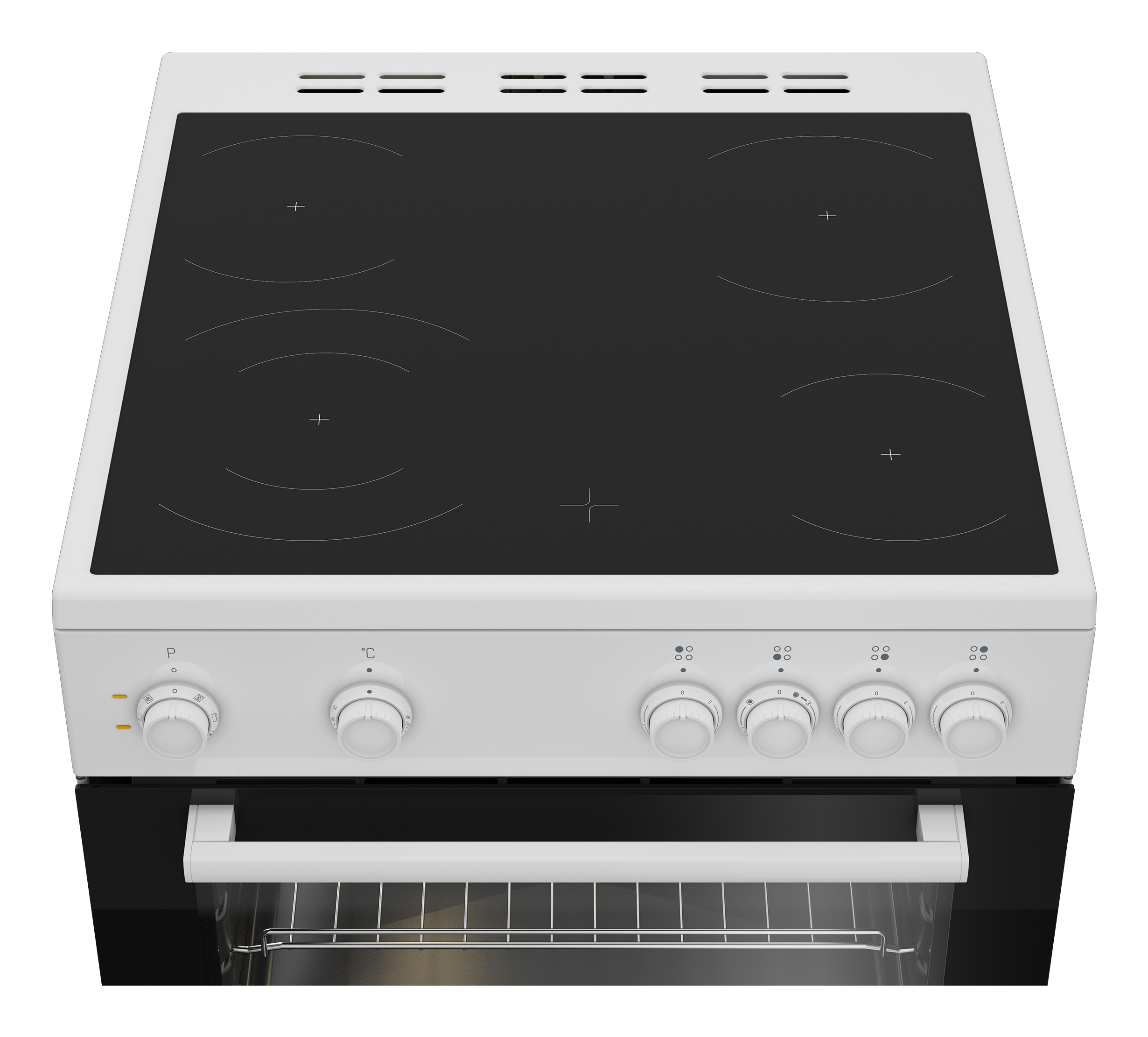 Beko FBM6701W Vrijstaand fornuis Electrisch Keramisch Zwart, Wit EWO4378 - Afbeelding 5
