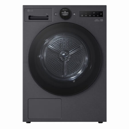 LG RT90X8YB wasdroger Vrijstaand Voorlader 9 kg Zwart, Metallic