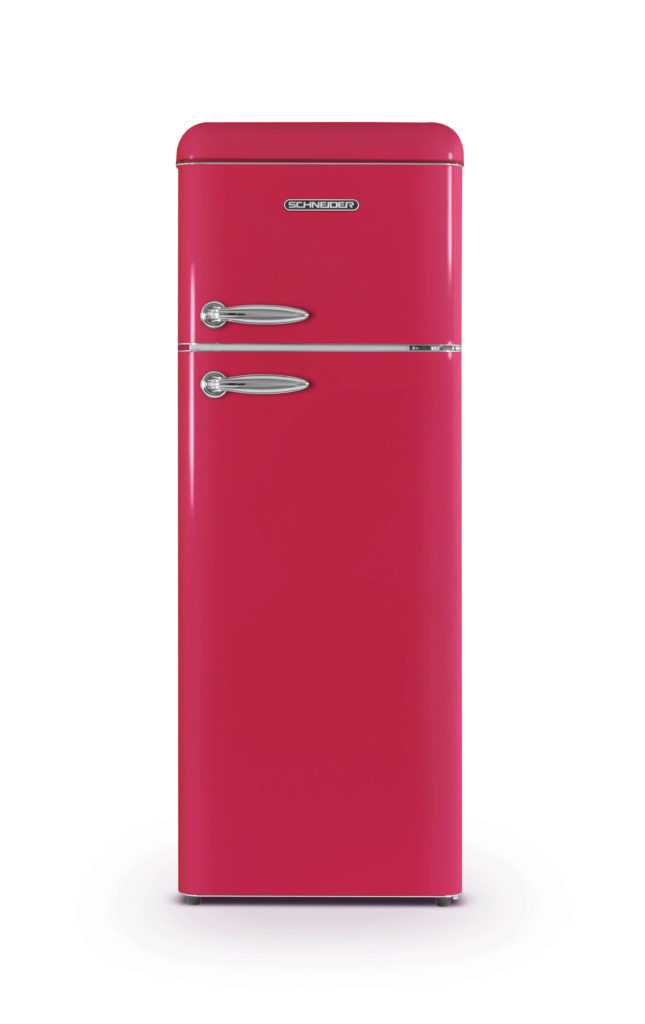 SCHNEIDER CONSUMER SCDD208VHAW koel-vriescombinatie Vrijstaand 211 l Roze