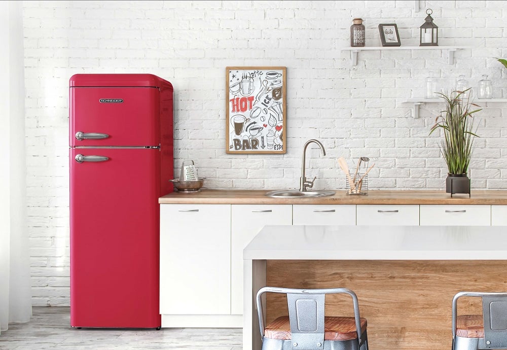 SCHNEIDER CONSUMER SCDD208VHAW koel-vriescombinatie Vrijstaand 211 l Roze - Afbeelding 15