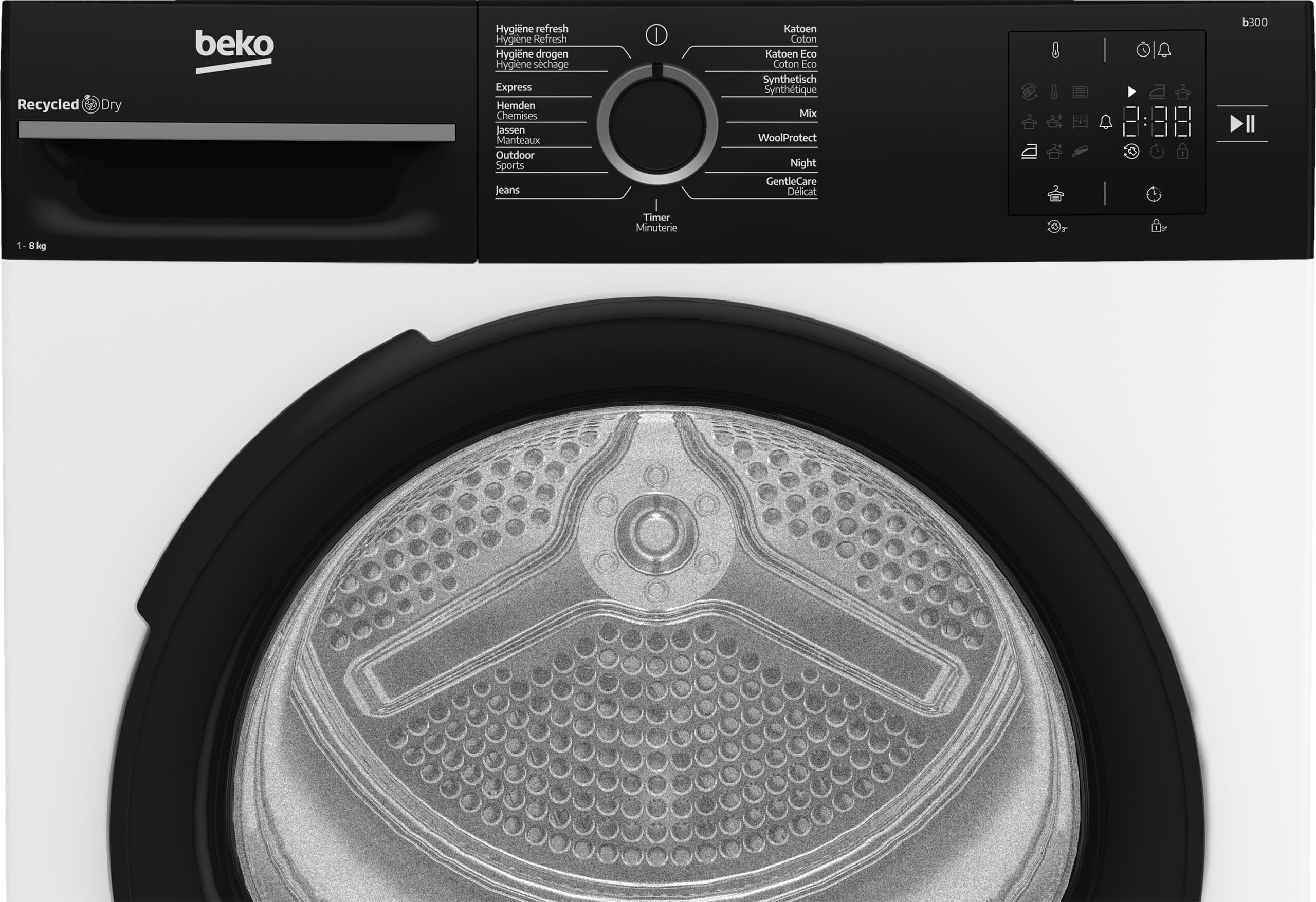 Beko BM3T3824B wasdroger Vrijstaand Voorlader 8 kg Wit DHZBEKO181 - Afbeelding 4