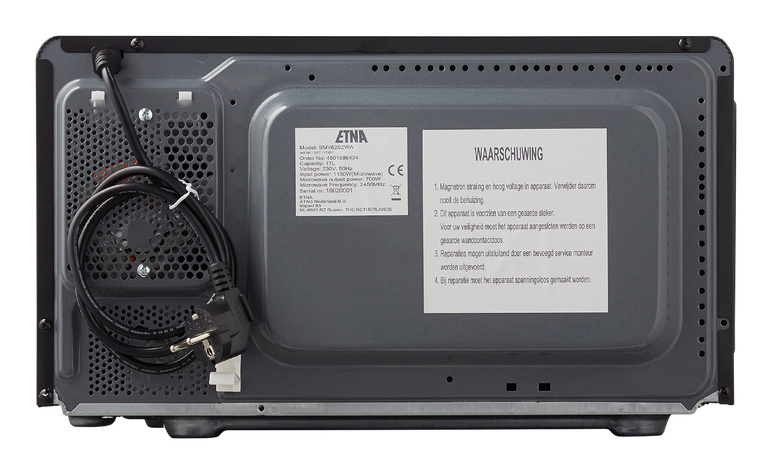 ETNA SMV620ZWA magnetron Zwart, Roestvrijstaal Solo-magnetron Aanrecht 20 l 800 W - Afbeelding 5
