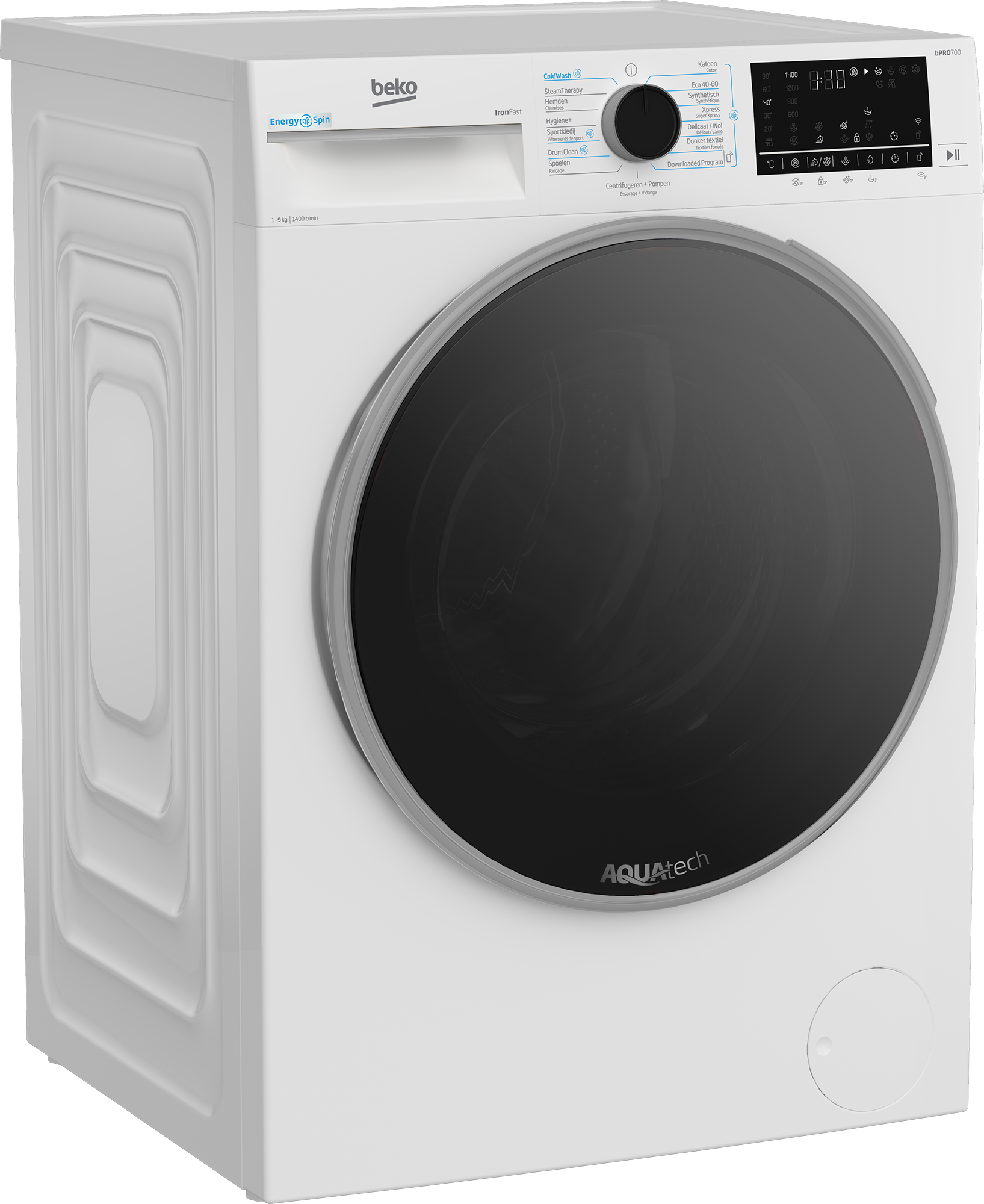 B5WM69418WC: Vrijstaande Wasmachine 9 kg, 1400 rpm EWO4308 - Afbeelding 2