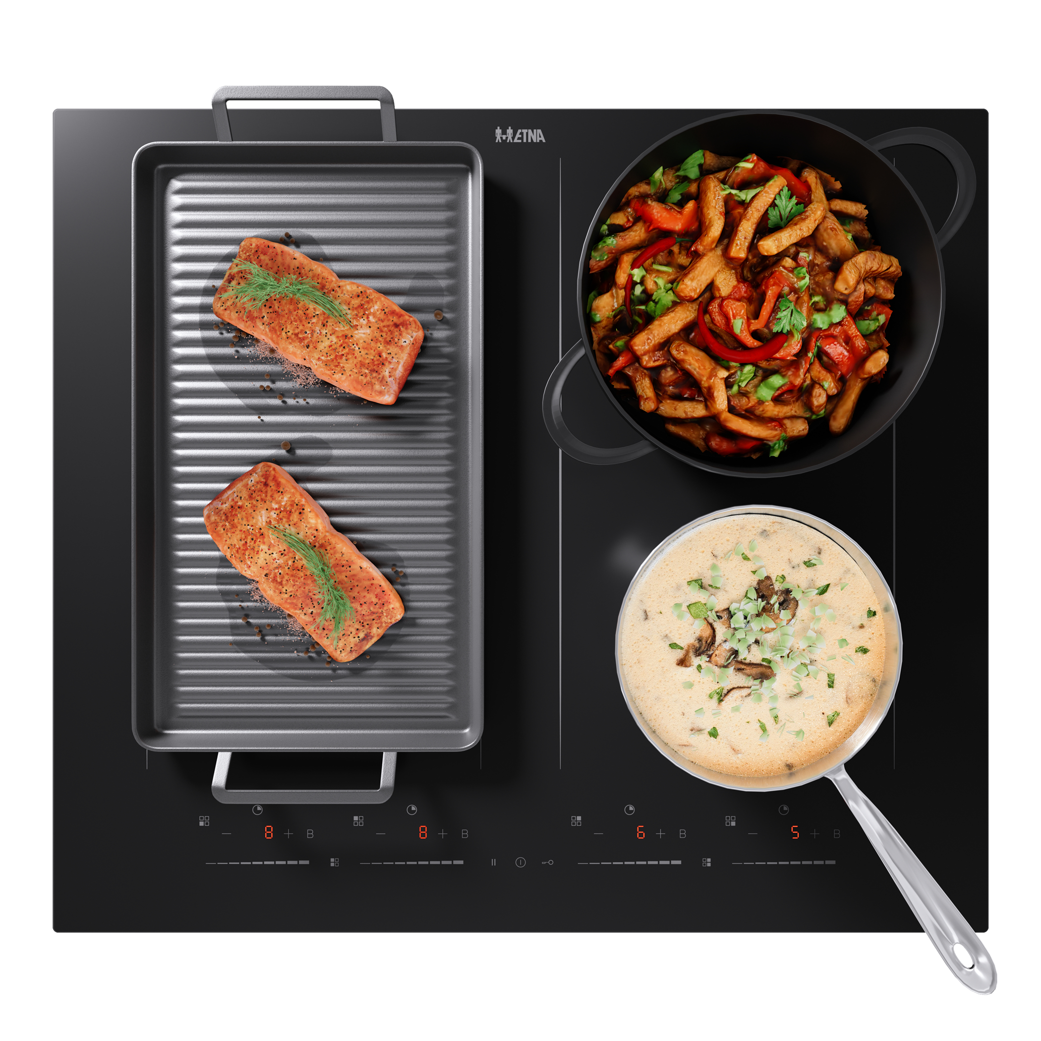 ETNA KIF5462ZT kookplaat Zwart Ingebouwd 59 cm Inductiekookplaat zones 4 zone(s) - Afbeelding 6