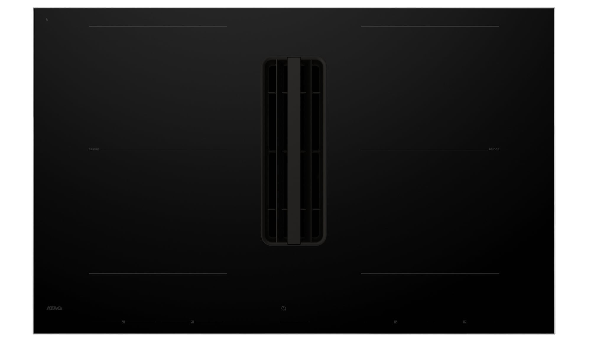 ATAG HIDD28471SV Elevate Zwart Ingebouwd 83 cm Inductiekookplaat zones 4 zone(s) Inbouw afzuigkap