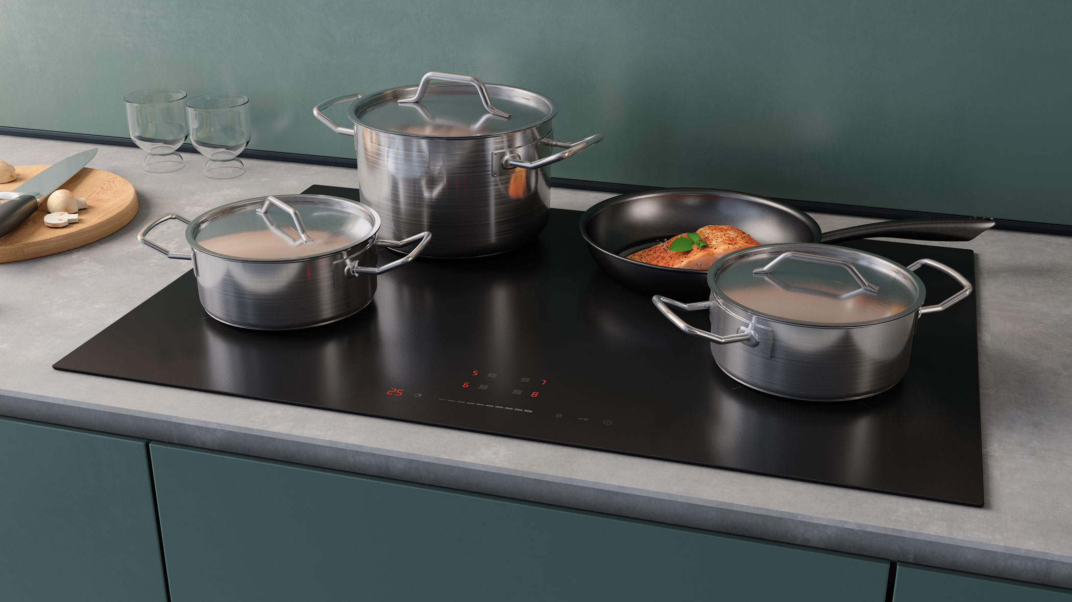 ETNA KI377ZT kookplaat Zwart Ingebouwd 77 cm Inductiekookplaat zones 4 zone(s) - Afbeelding 9