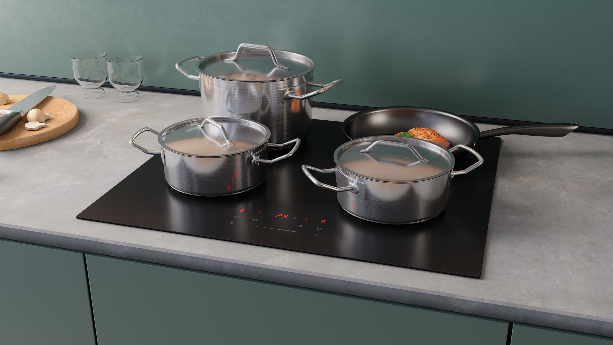ETNA KIS159ZT kookplaat Zwart Ingebouwd 59 cm Inductiekookplaat zones 4 zone(s) - Afbeelding 9