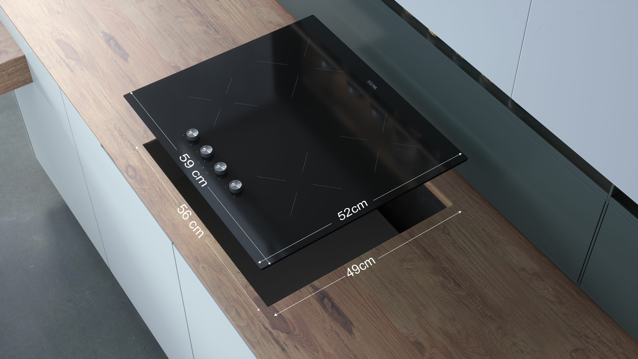 ETNA KI560KZT kookplaat Zwart Ingebouwd 59 cm Inductiekookplaat zones 4 zone(s) - Afbeelding 7