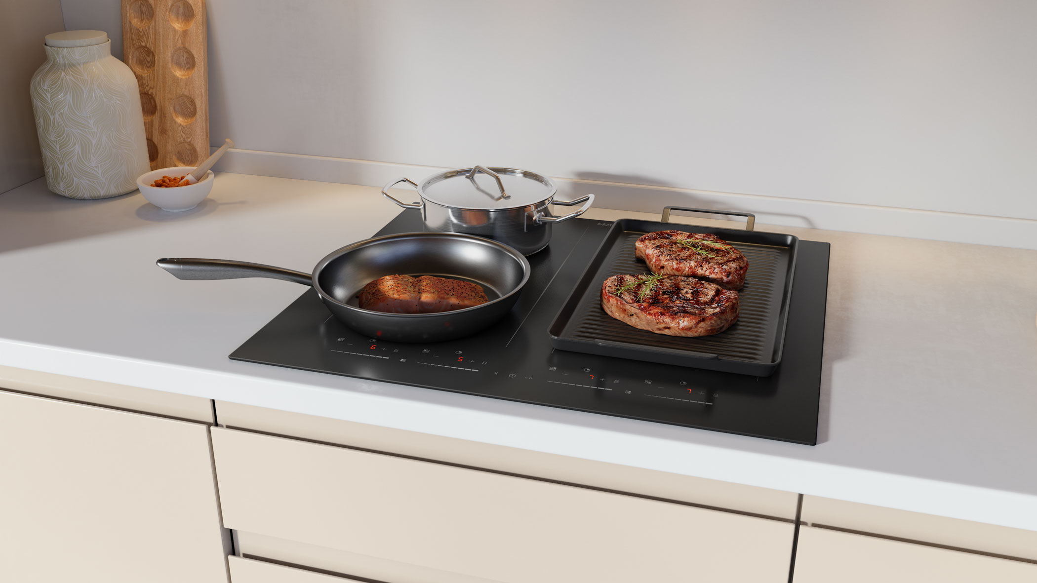 ETNA KIF5462ZT kookplaat Zwart Ingebouwd 59 cm Inductiekookplaat zones 4 zone(s) - Afbeelding 9