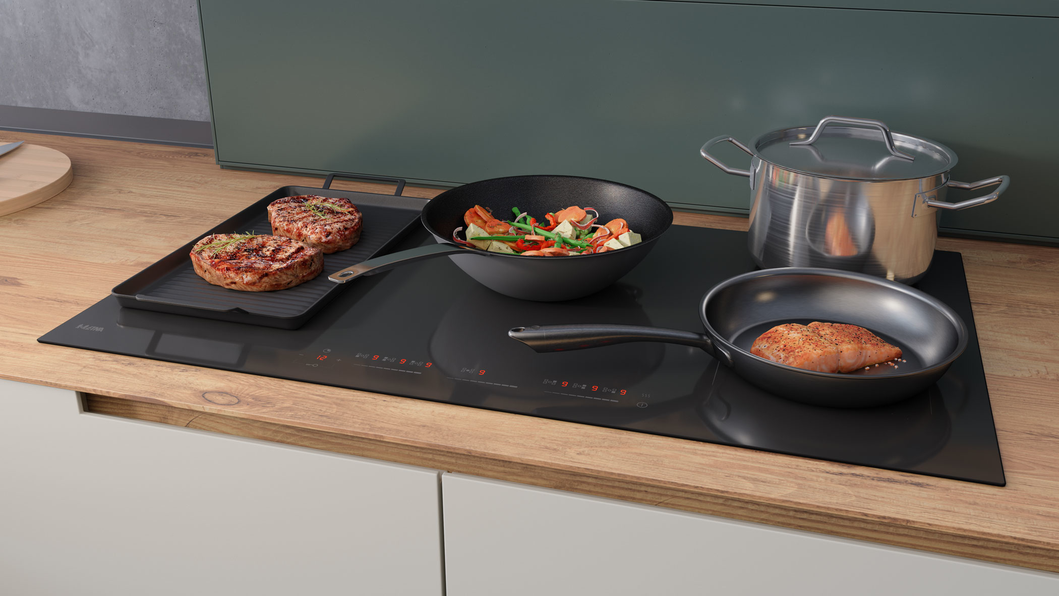 ETNA KIF590ZT kookplaat Zwart Ingebouwd 90 cm Inductiekookplaat zones 5 zone(s) - Afbeelding 10