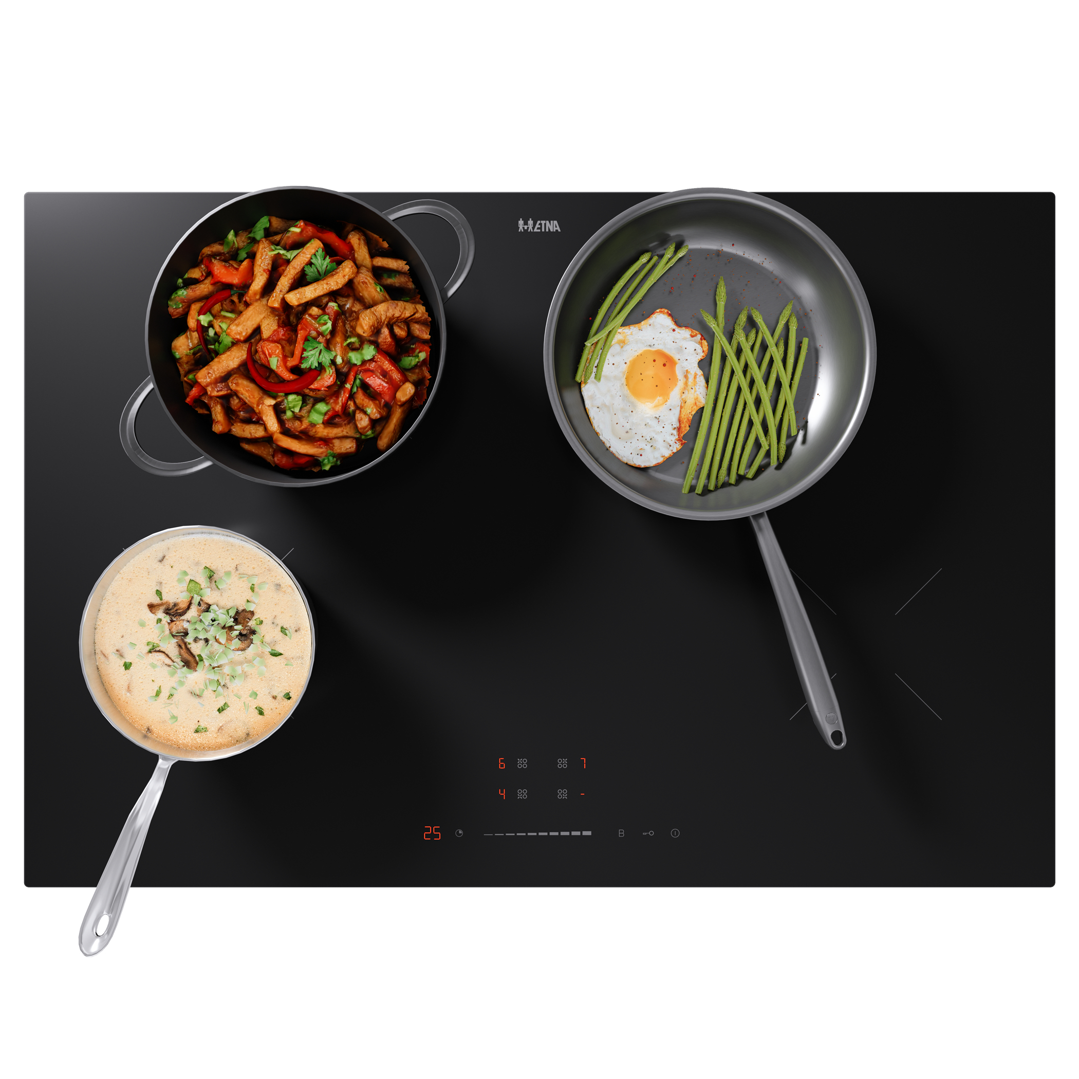 ETNA KI377ZT kookplaat Zwart Ingebouwd 77 cm Inductiekookplaat zones 4 zone(s) - Afbeelding 4