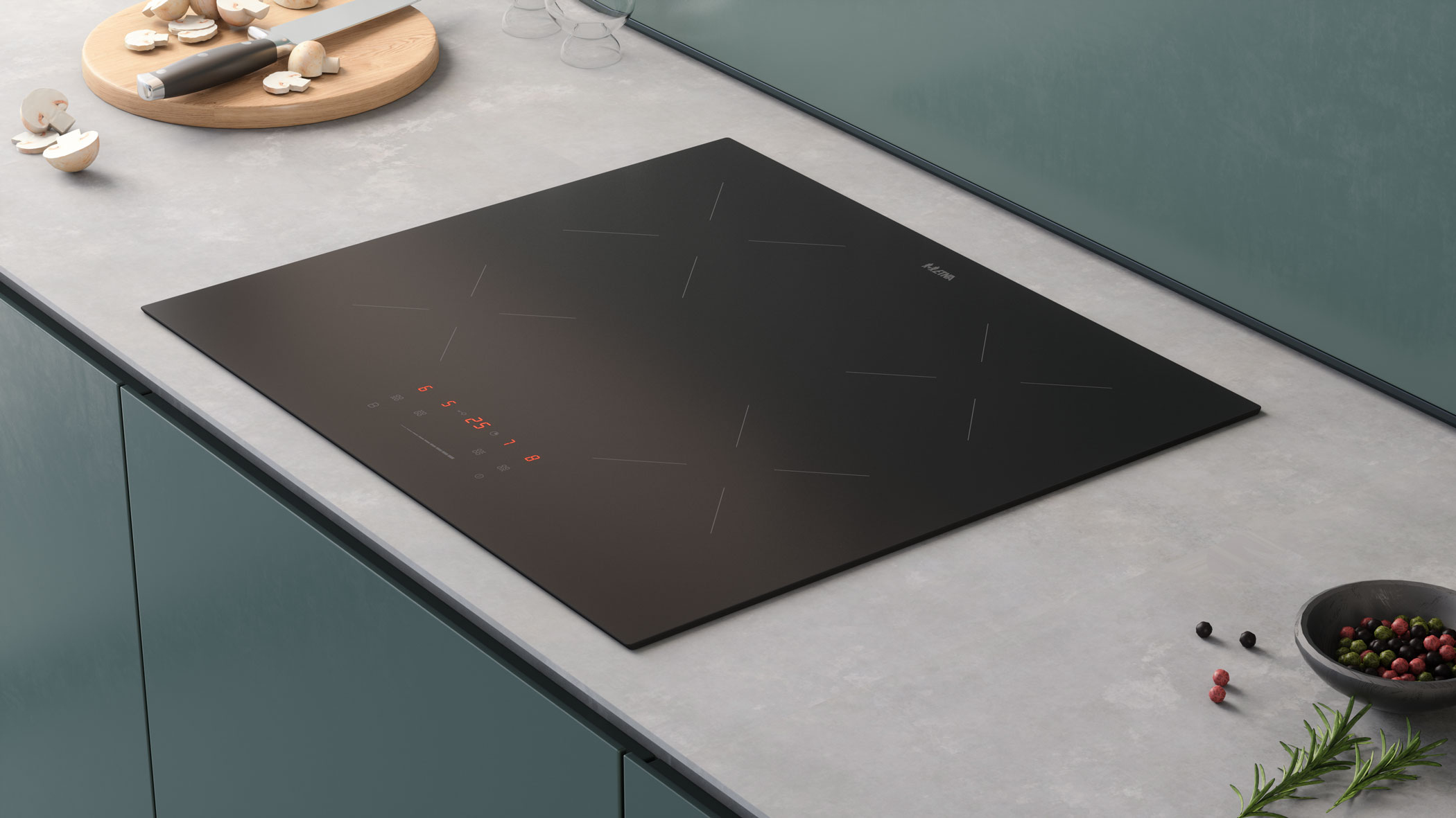 ETNA KIS159ZT kookplaat Zwart Ingebouwd 59 cm Inductiekookplaat zones 4 zone(s) - Afbeelding 7
