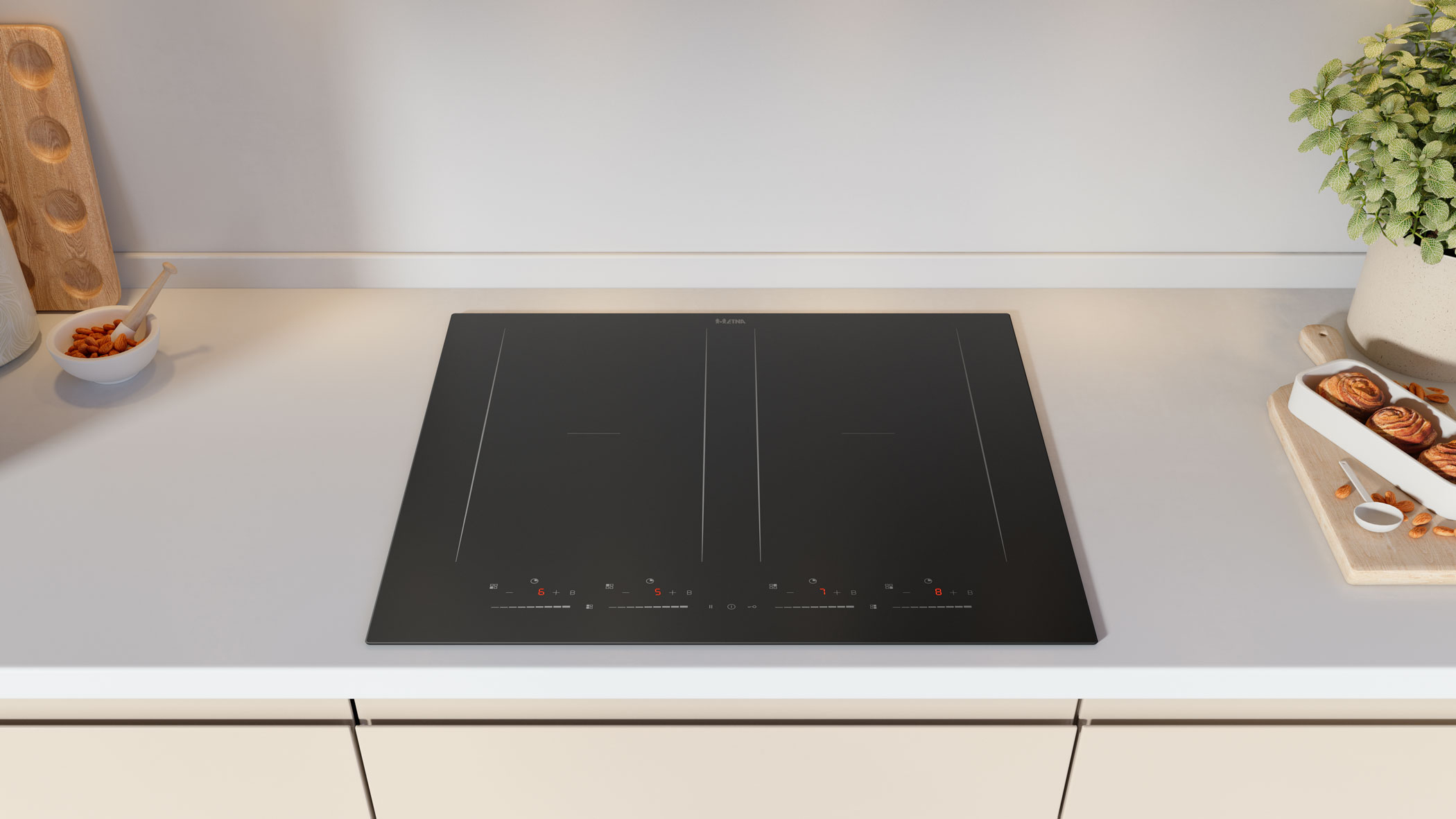 ETNA KIF5462ZT kookplaat Zwart Ingebouwd 59 cm Inductiekookplaat zones 4 zone(s) - Afbeelding 8