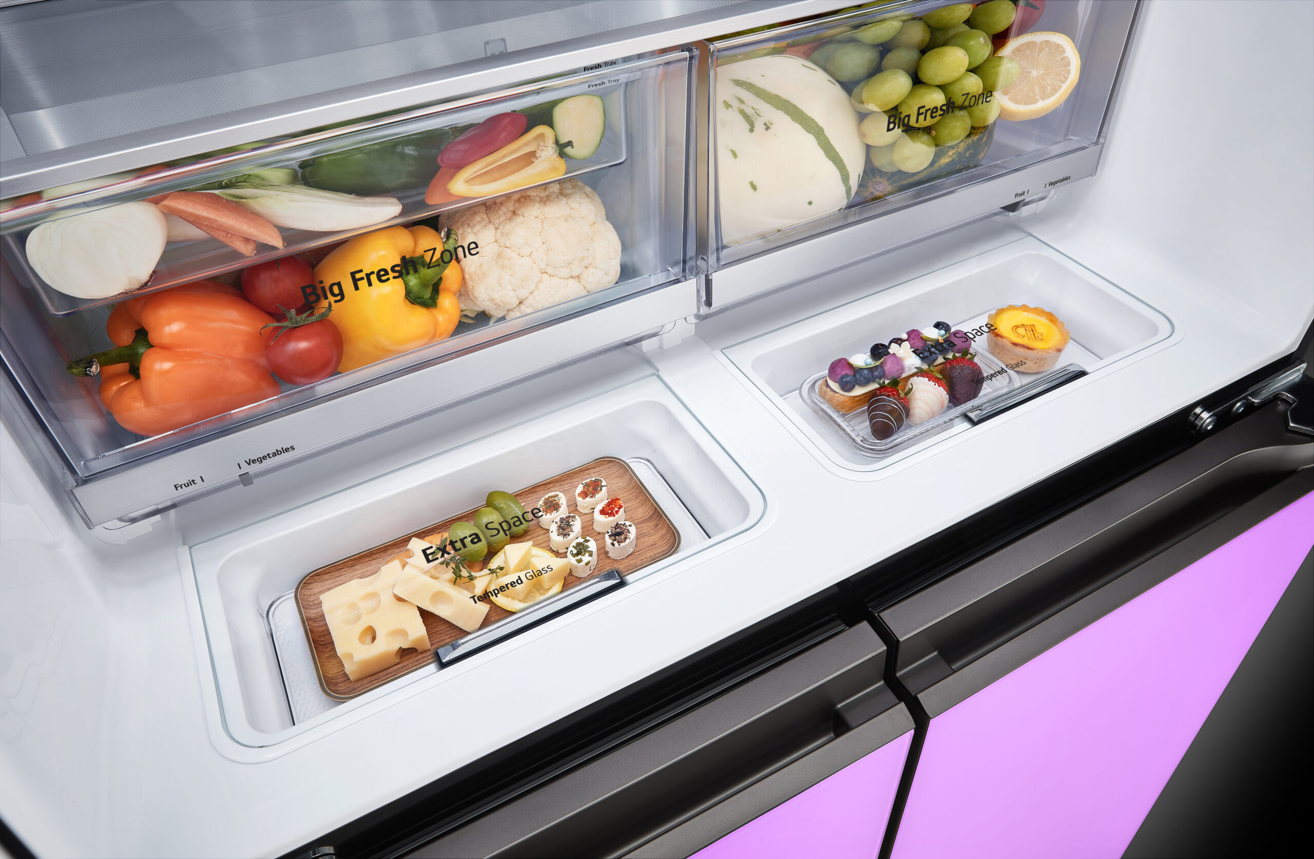 LG InstaView GMV960NNME amerikaanse koelkast Vrijstaand 617 l Meerkleurig Showroommodel - Afbeelding 14