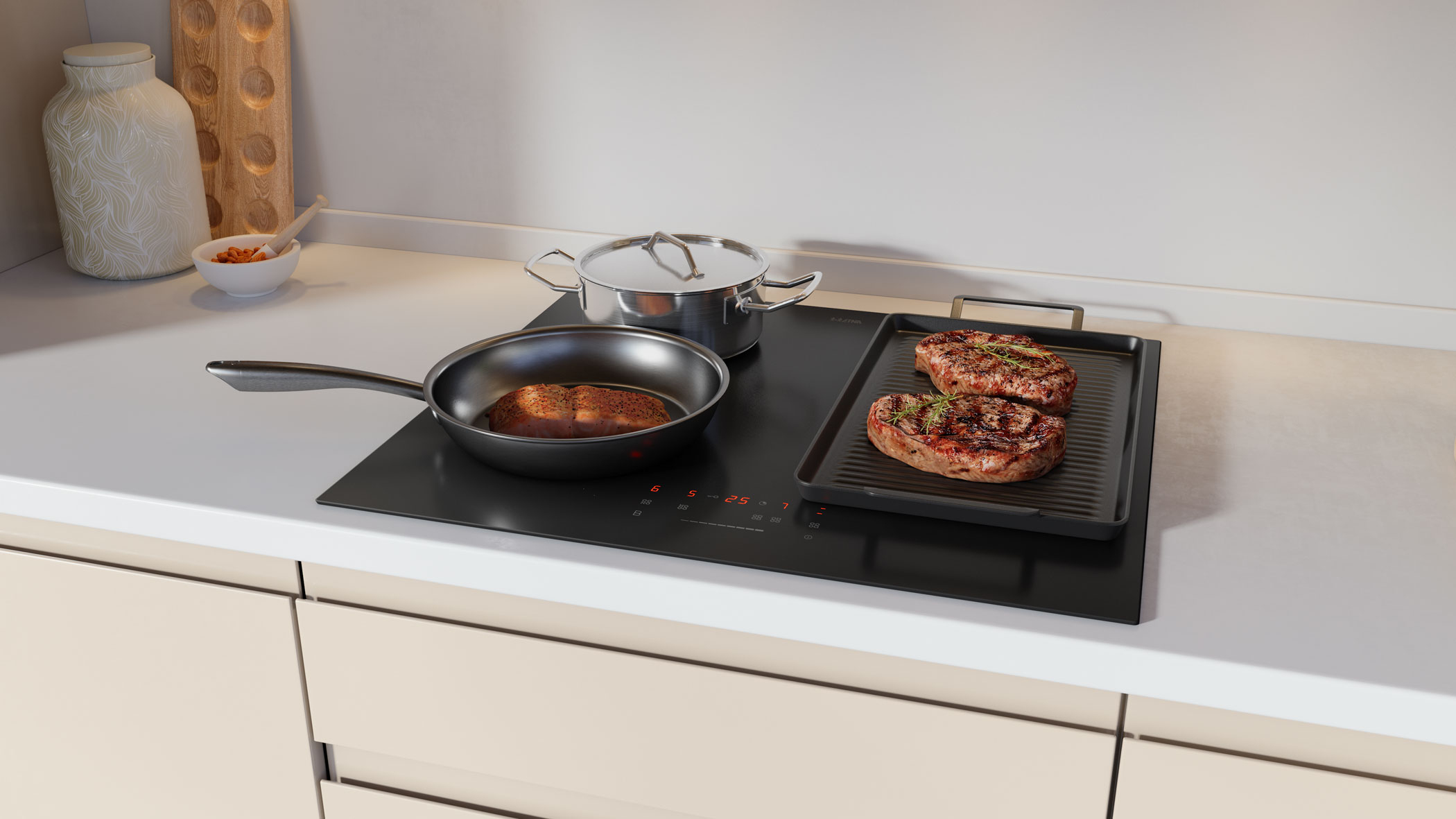 ETNA KIF360ZT kookplaat Zwart Ingebouwd 60 cm Inductiekookplaat zones 4 zone(s) - Afbeelding 8