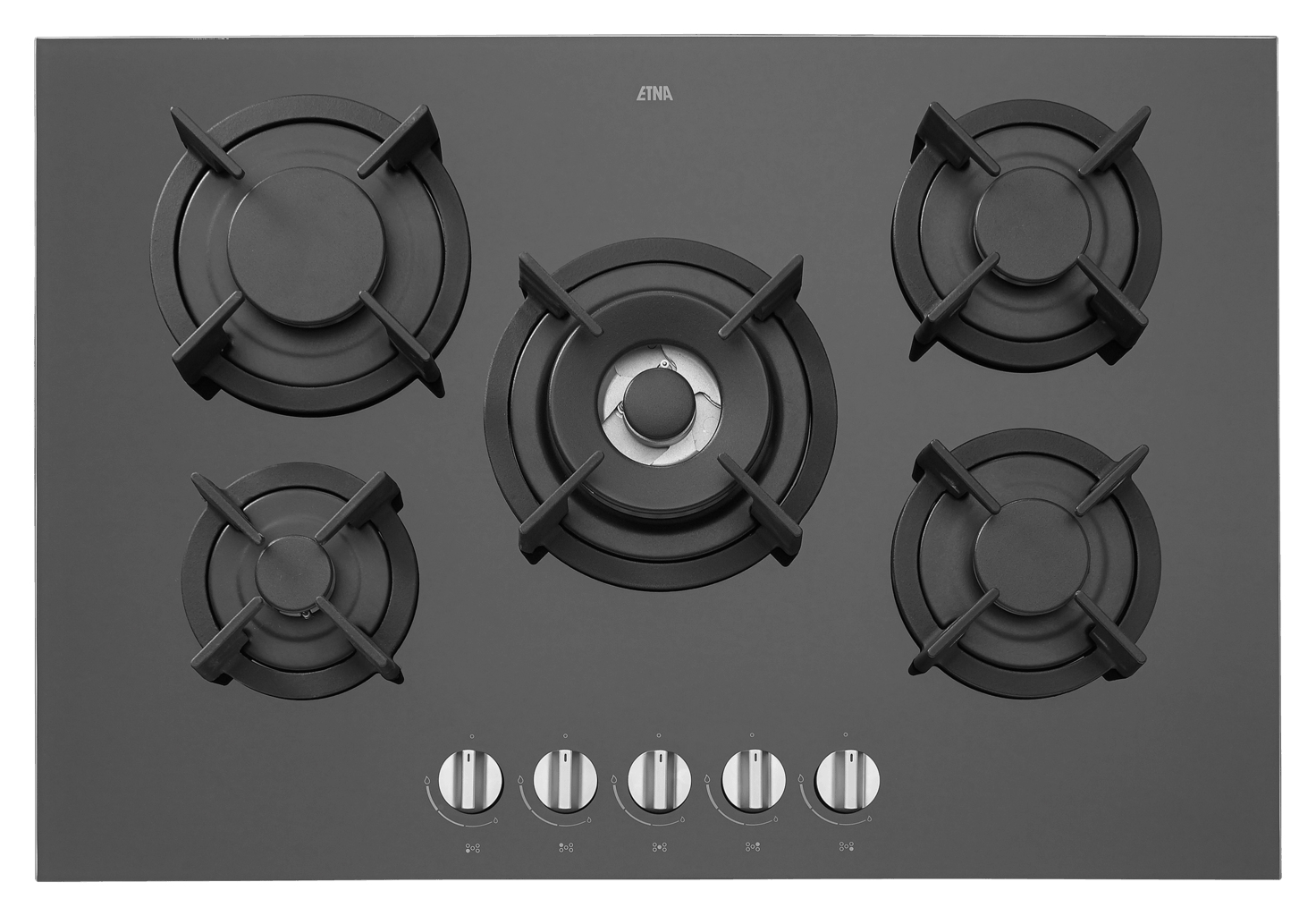 ETNA KGG673ZTA kookplaat Zwart Ingebouwd 70 cm Gaskookplaat 5 zone(s) - Afbeelding 5