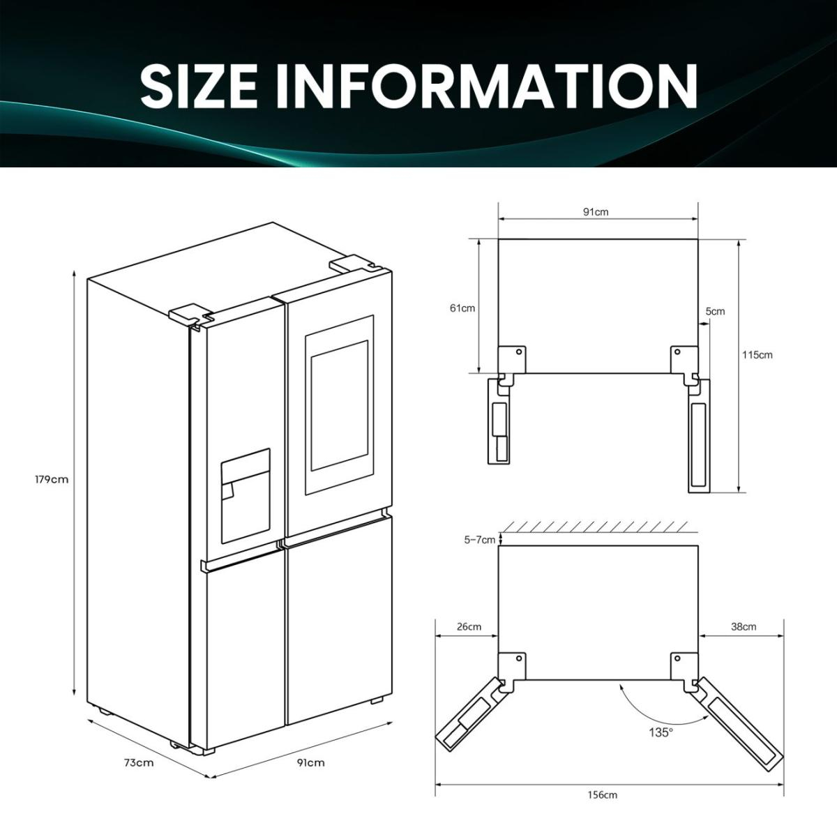 Hisense RS9P628GPFE amerikaanse koelkast Vrijstaand 614 l Zwart - Afbeelding 14