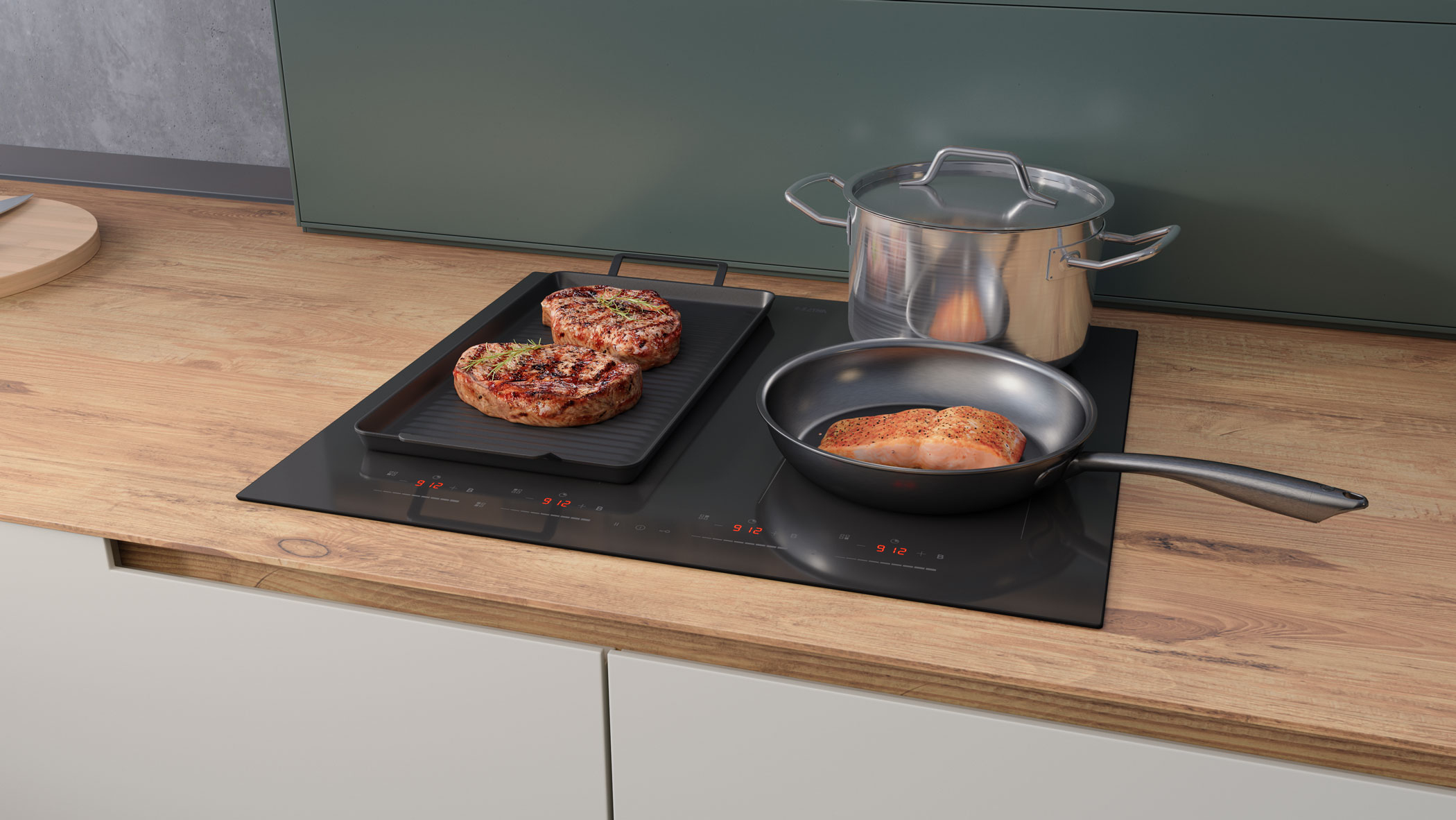 ETNA KIF562ZT kookplaat Zwart Ingebouwd 59 cm Inductiekookplaat zones 4 zone(s) - Afbeelding 9