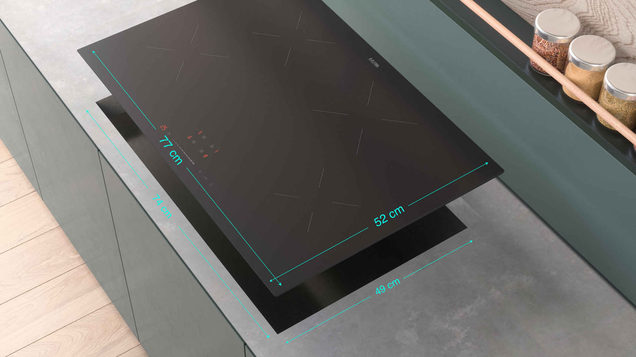ETNA KI377ZT kookplaat Zwart Ingebouwd 77 cm Inductiekookplaat zones 4 zone(s) - Afbeelding 8