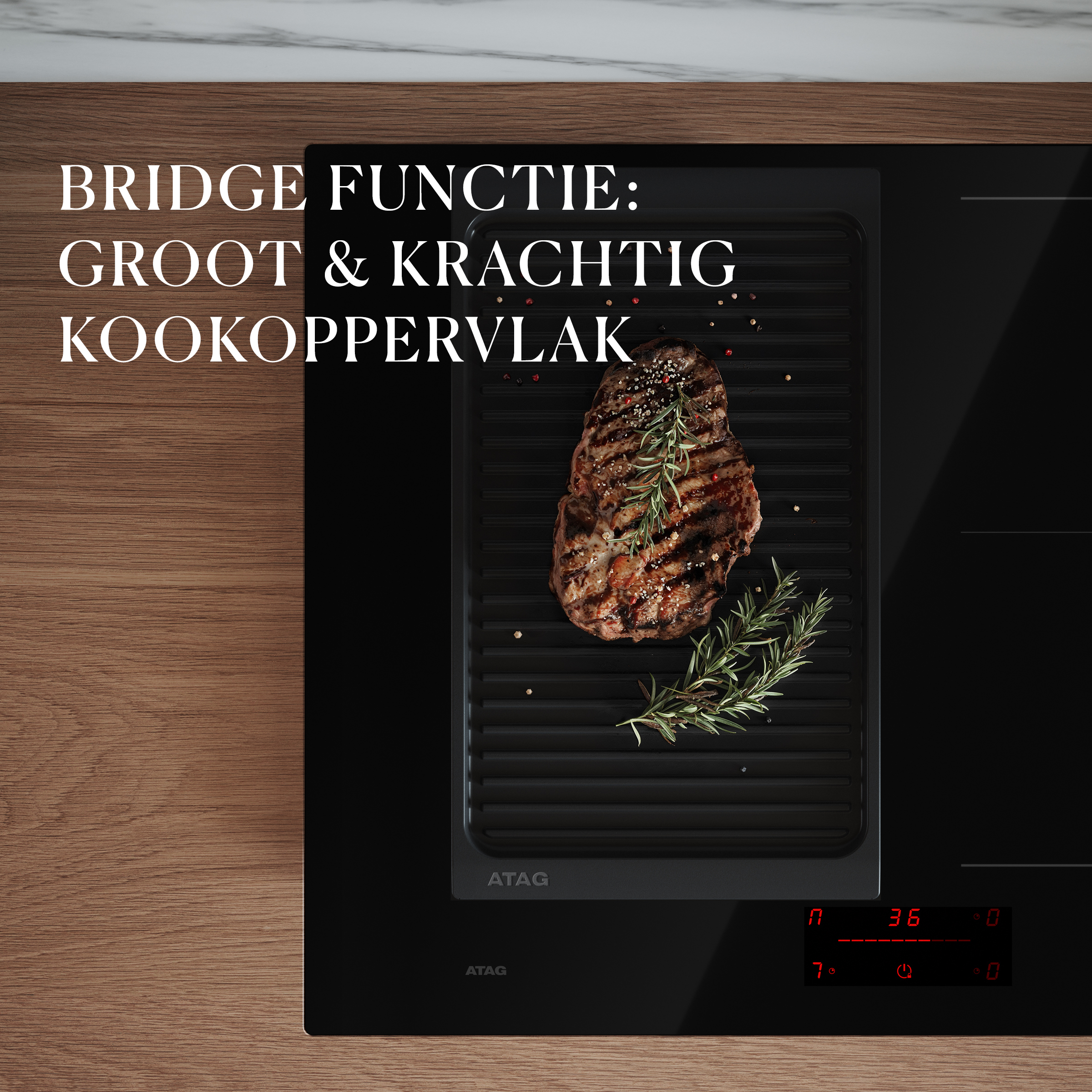 ATAG HI67471DV kookplaat Zwart Ingebouwd 70 cm Inductiekookplaat zones 4 zone(s) - Afbeelding 5