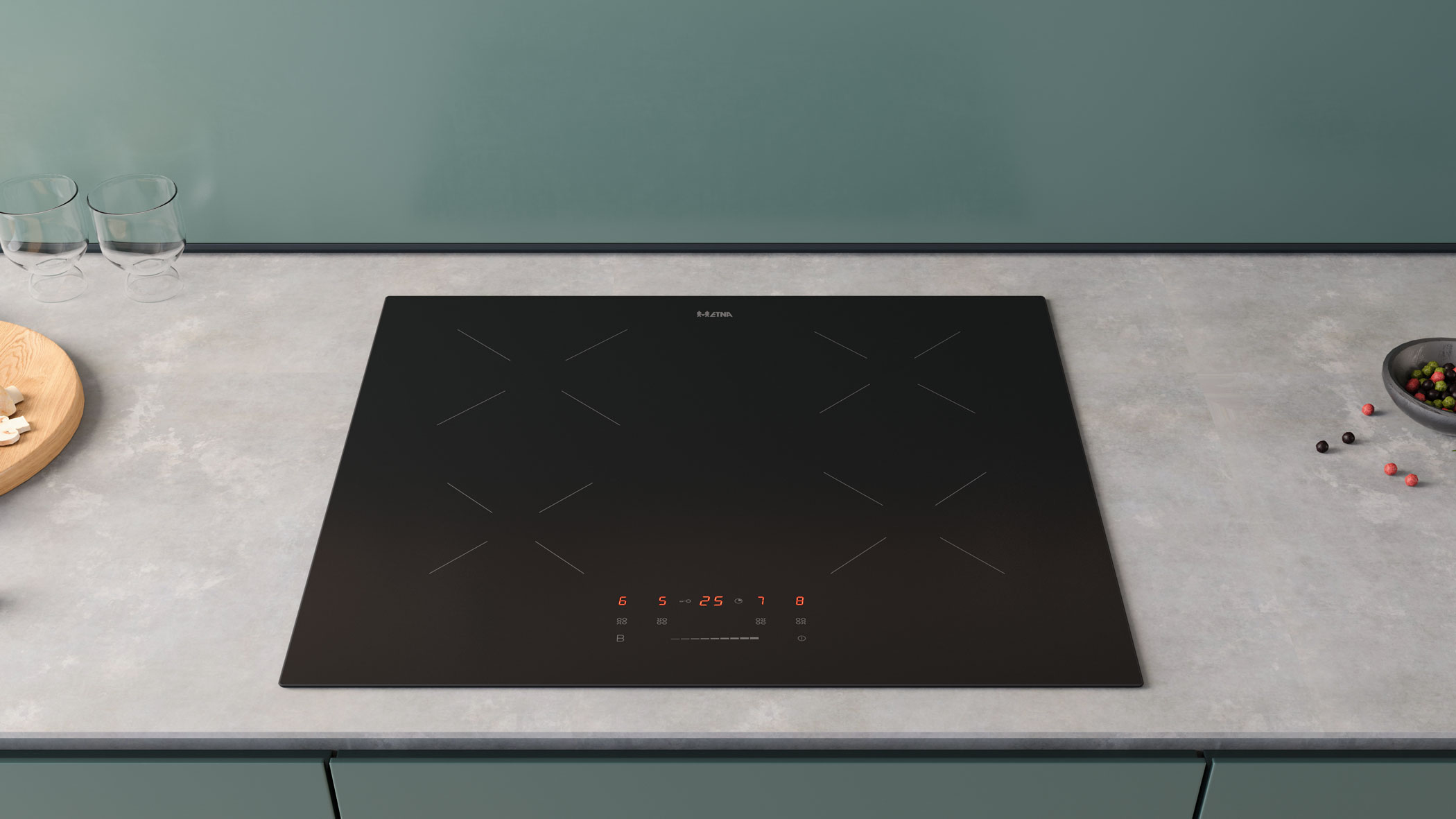 ETNA KIS159ZT kookplaat Zwart Ingebouwd 59 cm Inductiekookplaat zones 4 zone(s) - Afbeelding 8