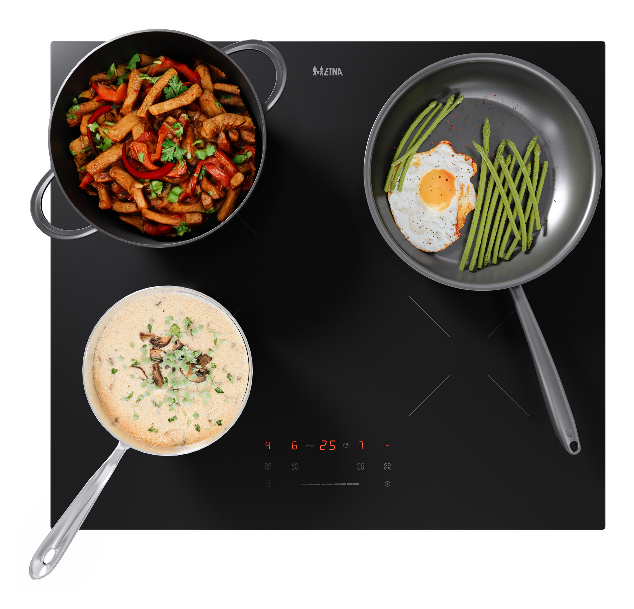 ETNA KIS159ZT kookplaat Zwart Ingebouwd 59 cm Inductiekookplaat zones 4 zone(s) - Afbeelding 6