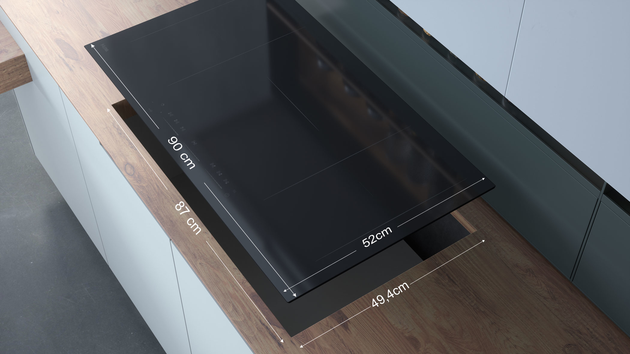 ETNA KIF590ZT kookplaat Zwart Ingebouwd 90 cm Inductiekookplaat zones 5 zone(s) - Afbeelding 9