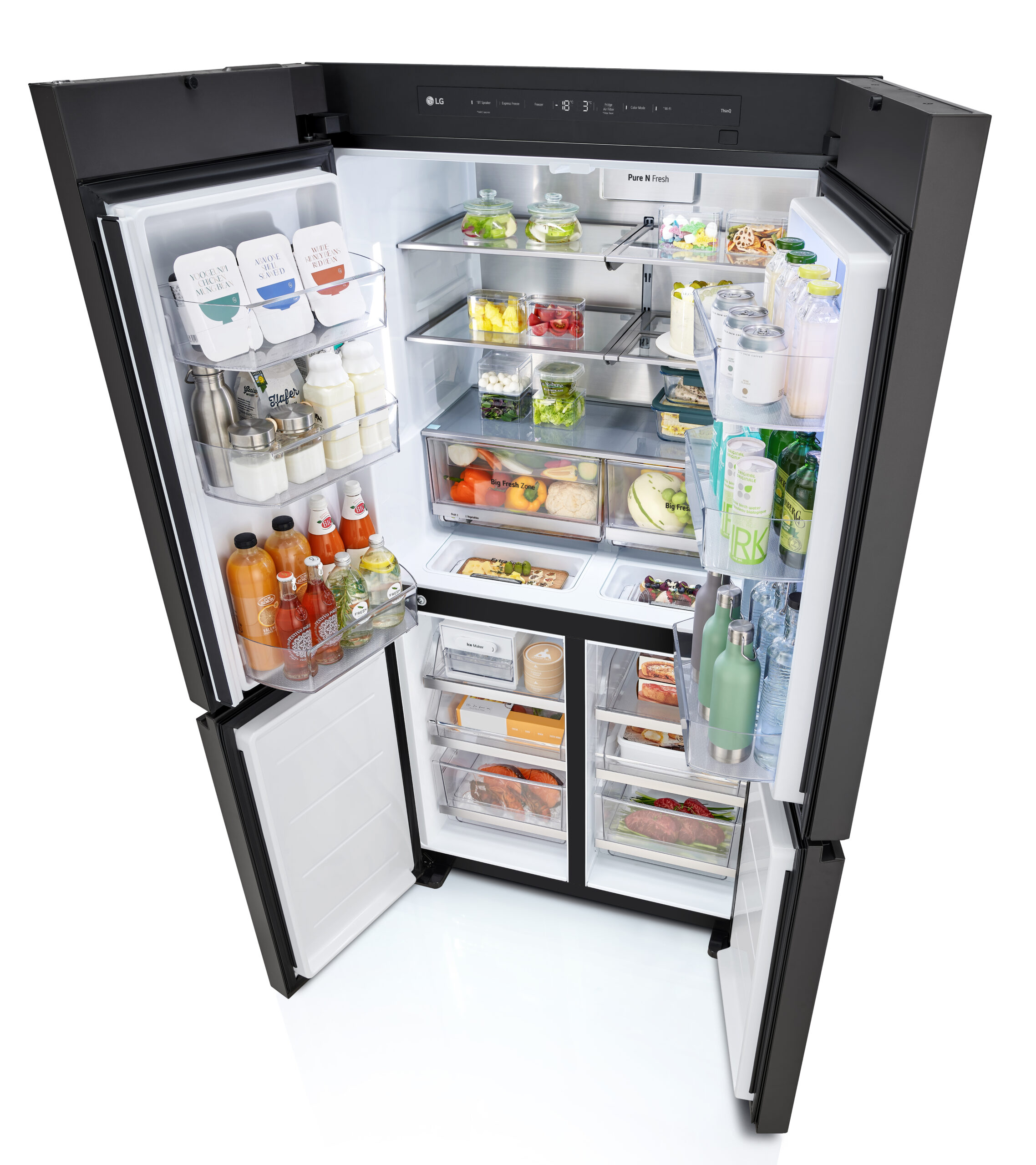LG InstaView GMV960NNME amerikaanse koelkast Vrijstaand 617 l Meerkleurig Showroommodel - Afbeelding 16
